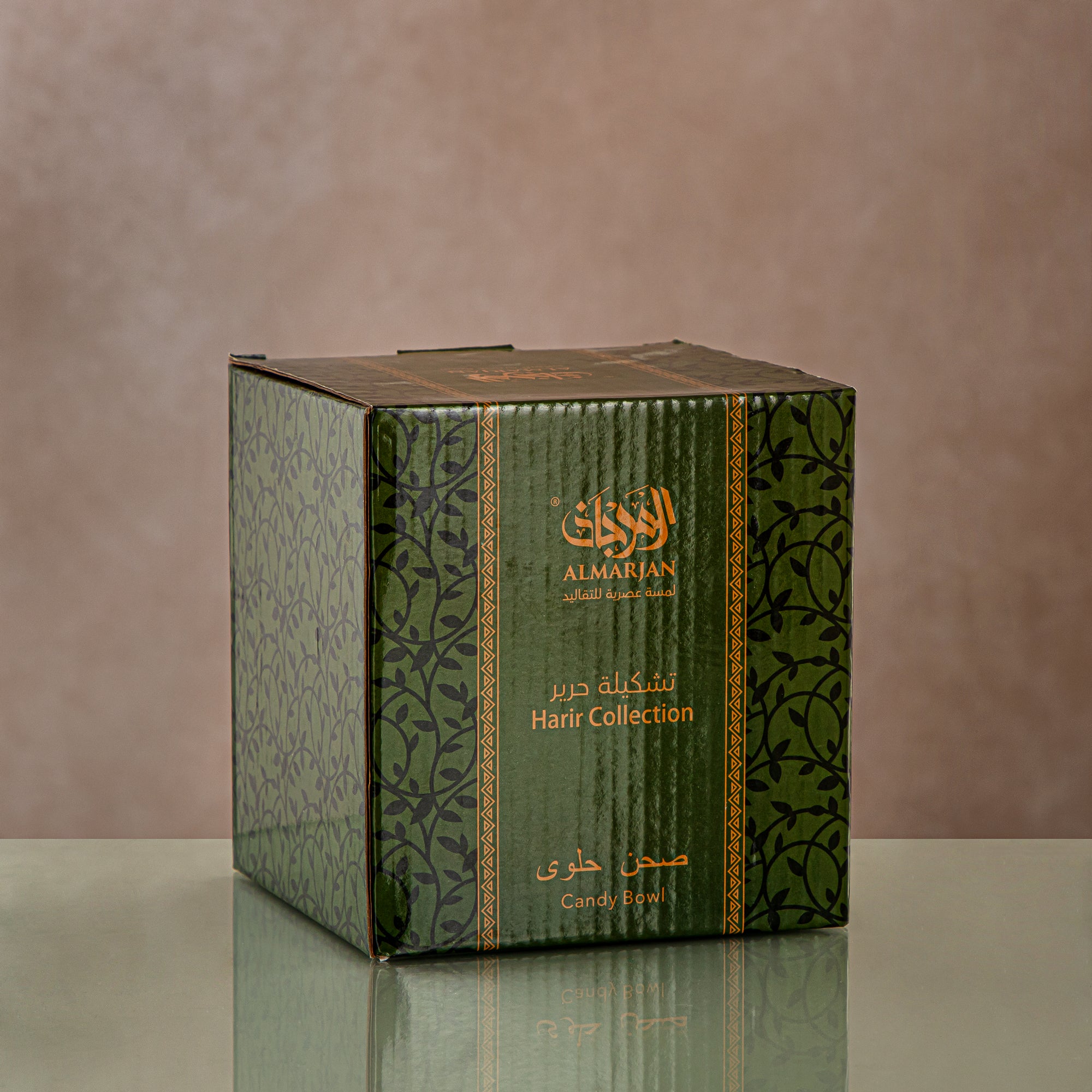 وعاء حلوى المرجان 450ML، زجاج، شفاف ونمط ذهبي (0187T-ZQDL) - تجمعات عائلية
