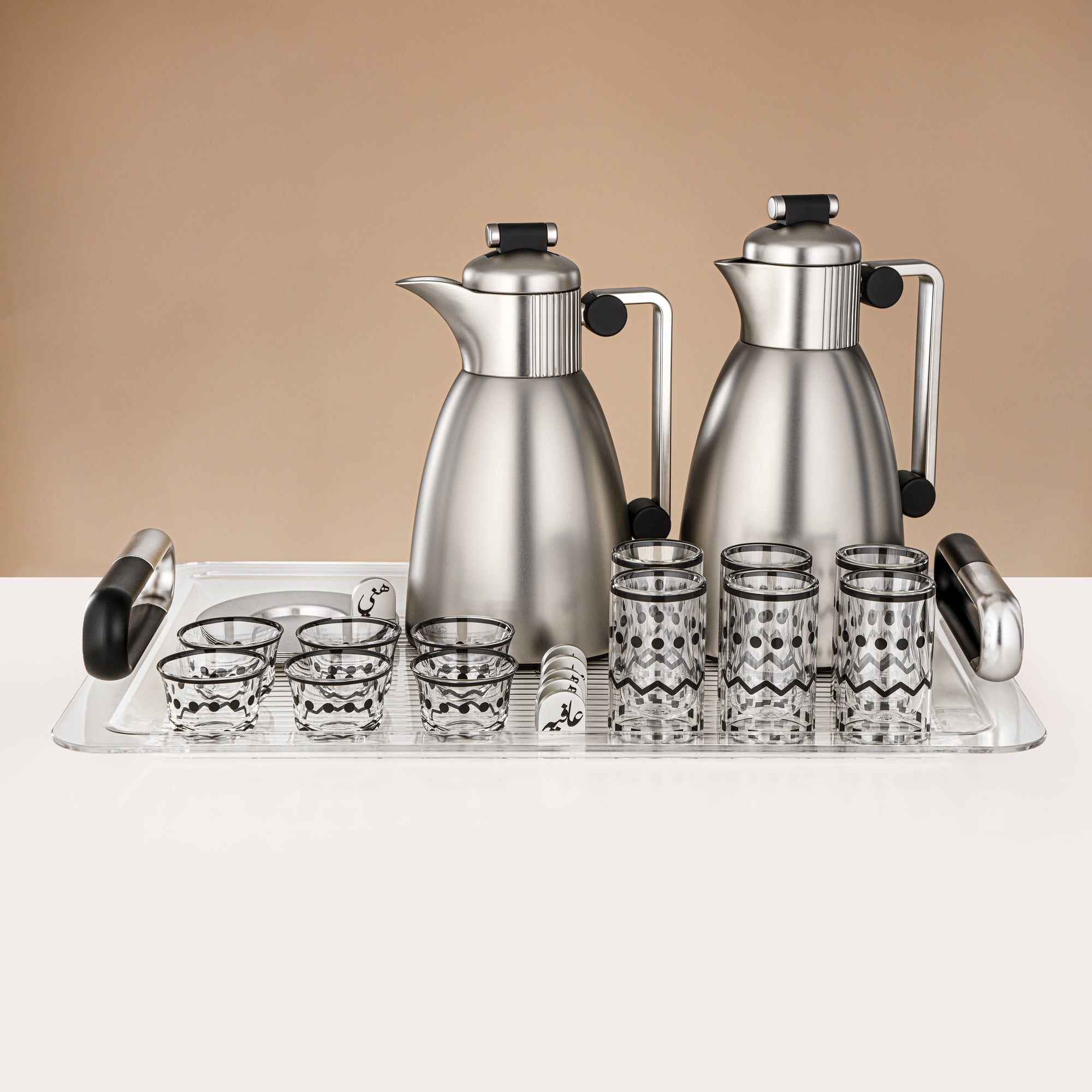 Almarjan 21 Pieces Serving Ensemble, Matt Nickel & Matt Black