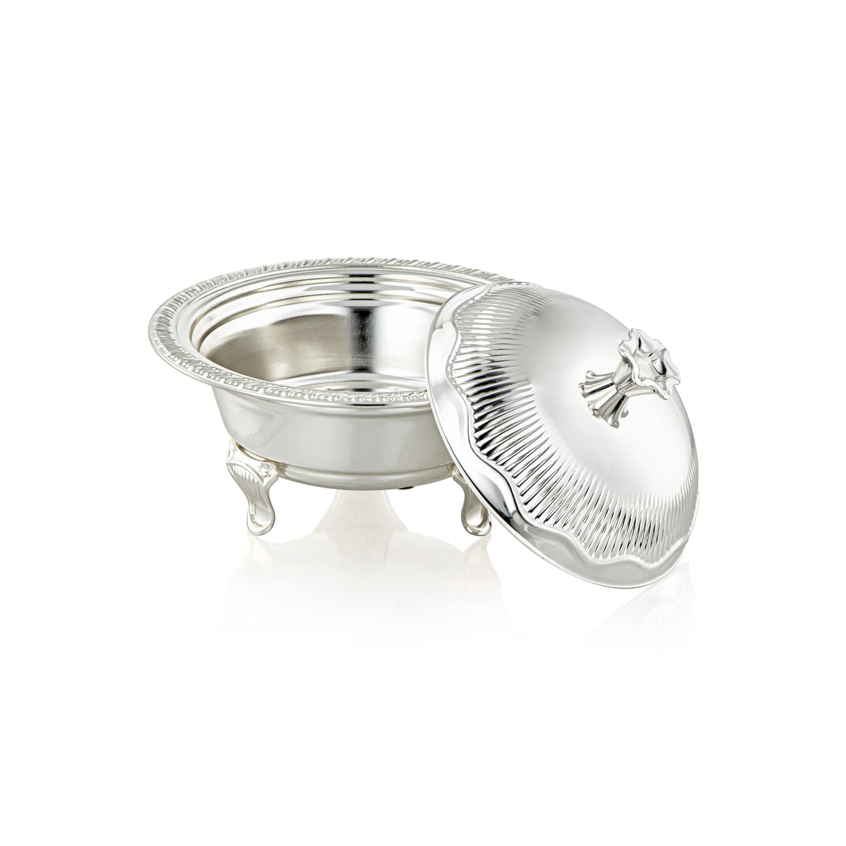 222S-S - تمرية المرجان بغطاء 18 سم - فضي