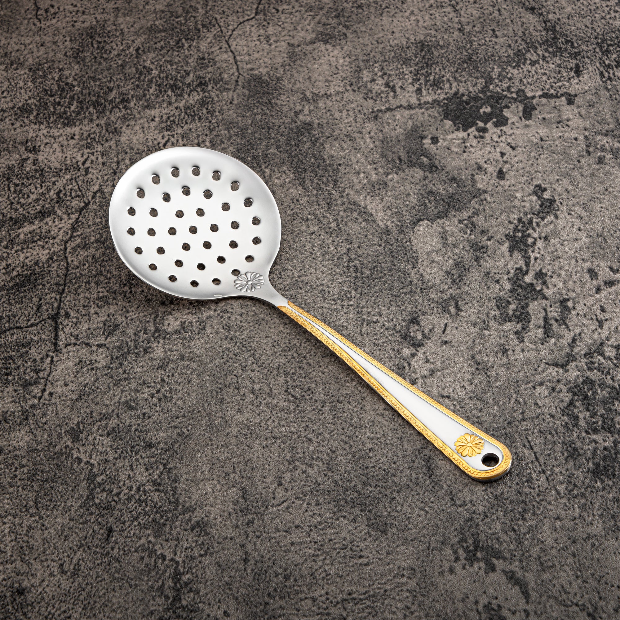 ملعقة صغيرة المرجان، ستانلس ستيل، فضي وذهبي (CUT0010396) أدوات مائدة أنيقة