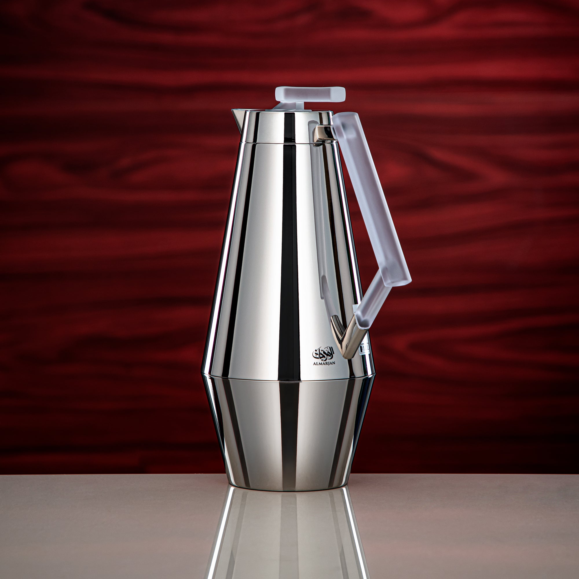 Almarjan Vacuum Flask Set 0.7L & 1L Silver & Frost