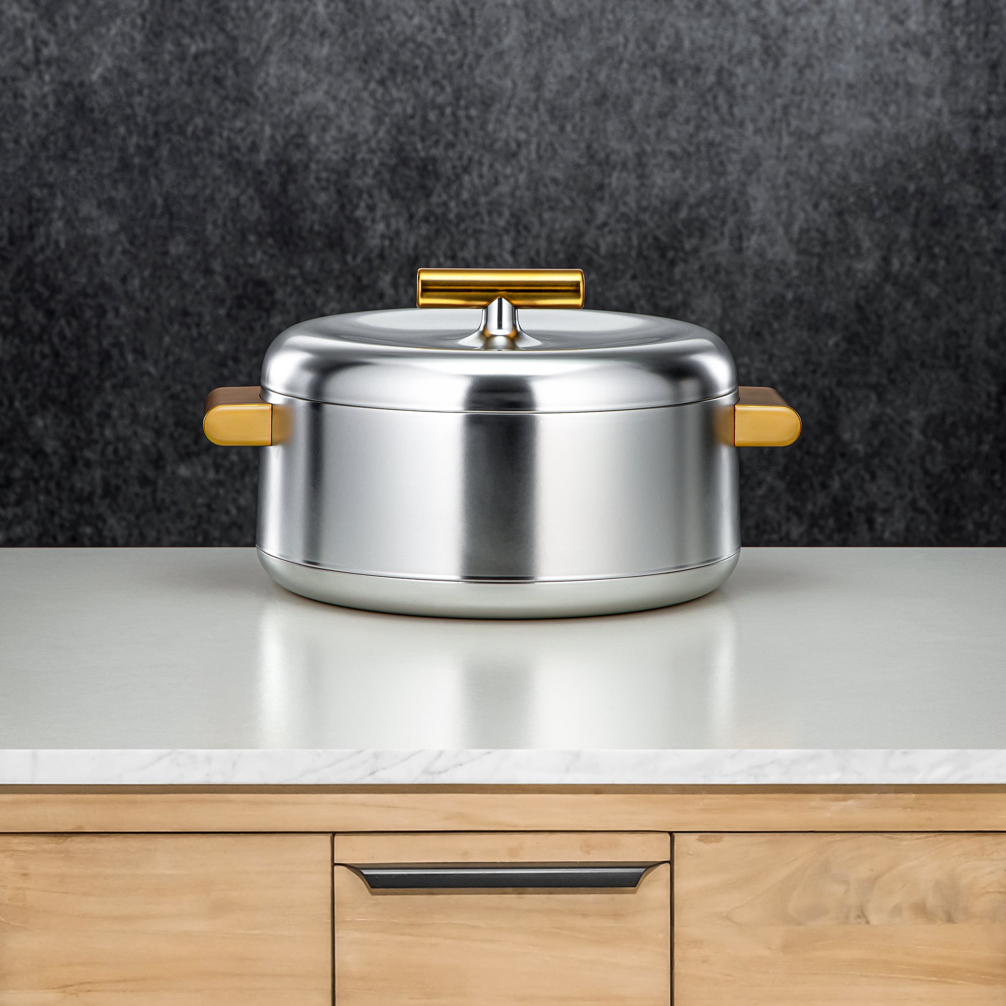 المرجان حرارات Set ABS 1L, 2.5L, 3L Matt silver & matt gold (EL-100/250/300 MC/MG)