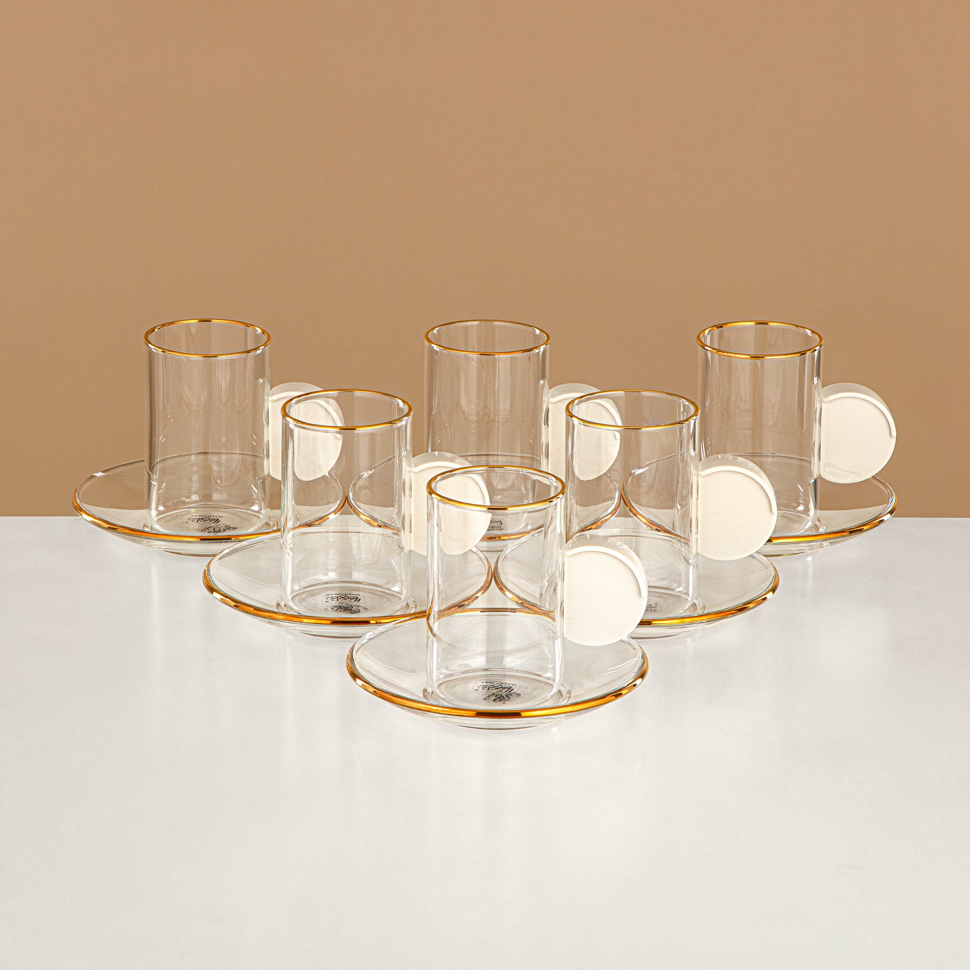 طقم طقم ترامس ألمارجان 21 قطعة - 0.7 لتر + 1.0 لتر، عاجي وذهبي (FB808-21 IV/G) - أدوات تقديم أنيقة للتجمعات