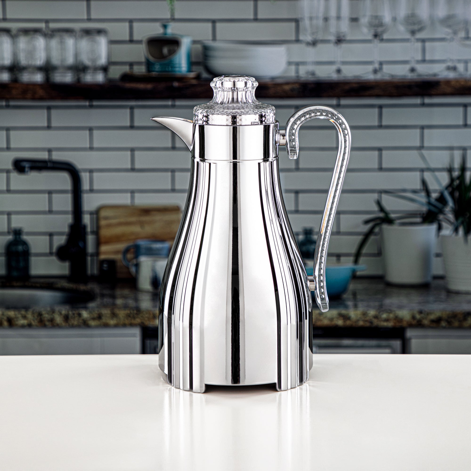 طقم ترامس المارجان مكون من قطعتين باللون الفضي FG205 AB-100 ALL NI