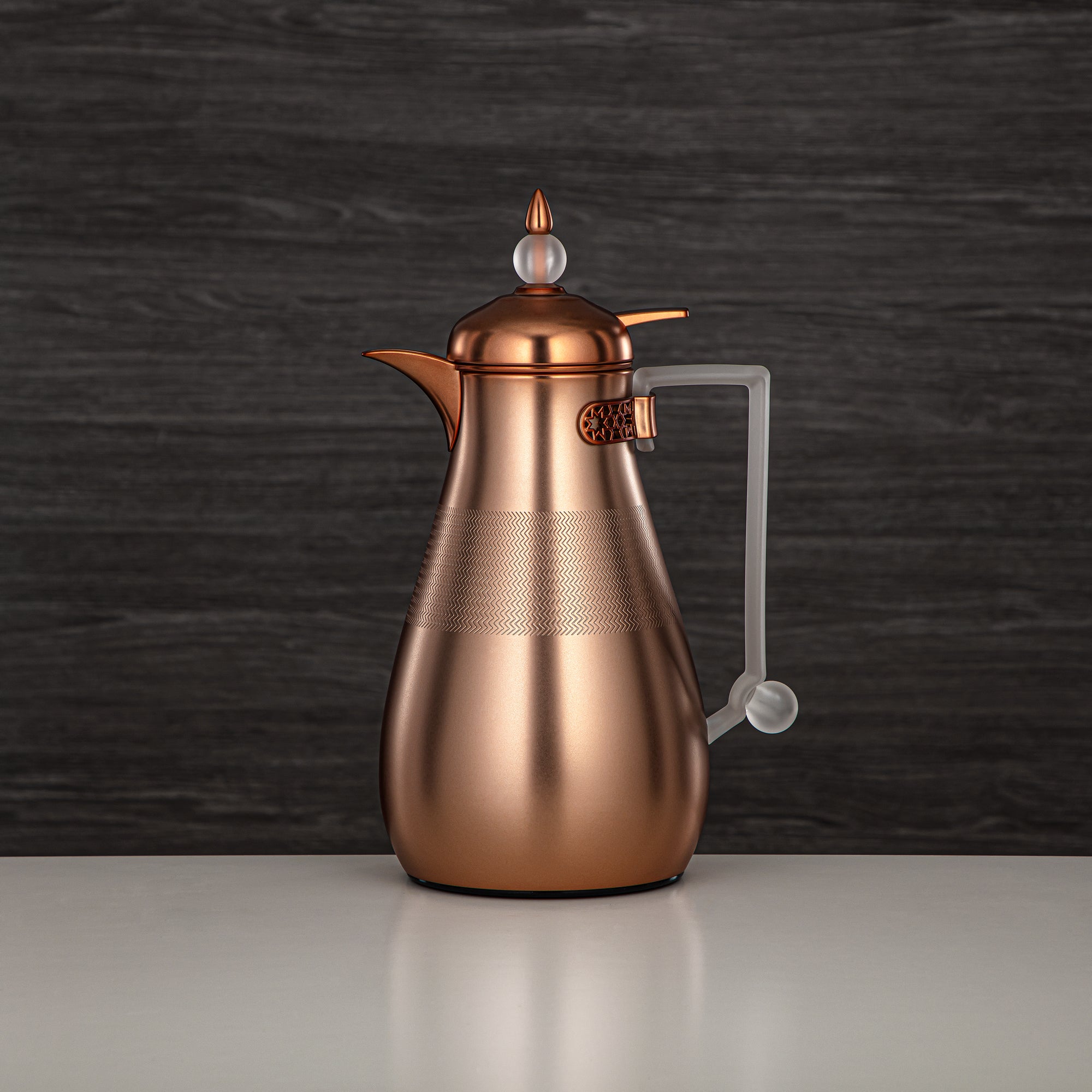 ألمرجان طقم ترامس، زر ضغط، 0.7 لتر + 1 لتر، نحاسي مطفي وثلجي (FG803A-070/100 MCP/FA) - أطقم ترمس أنيقة