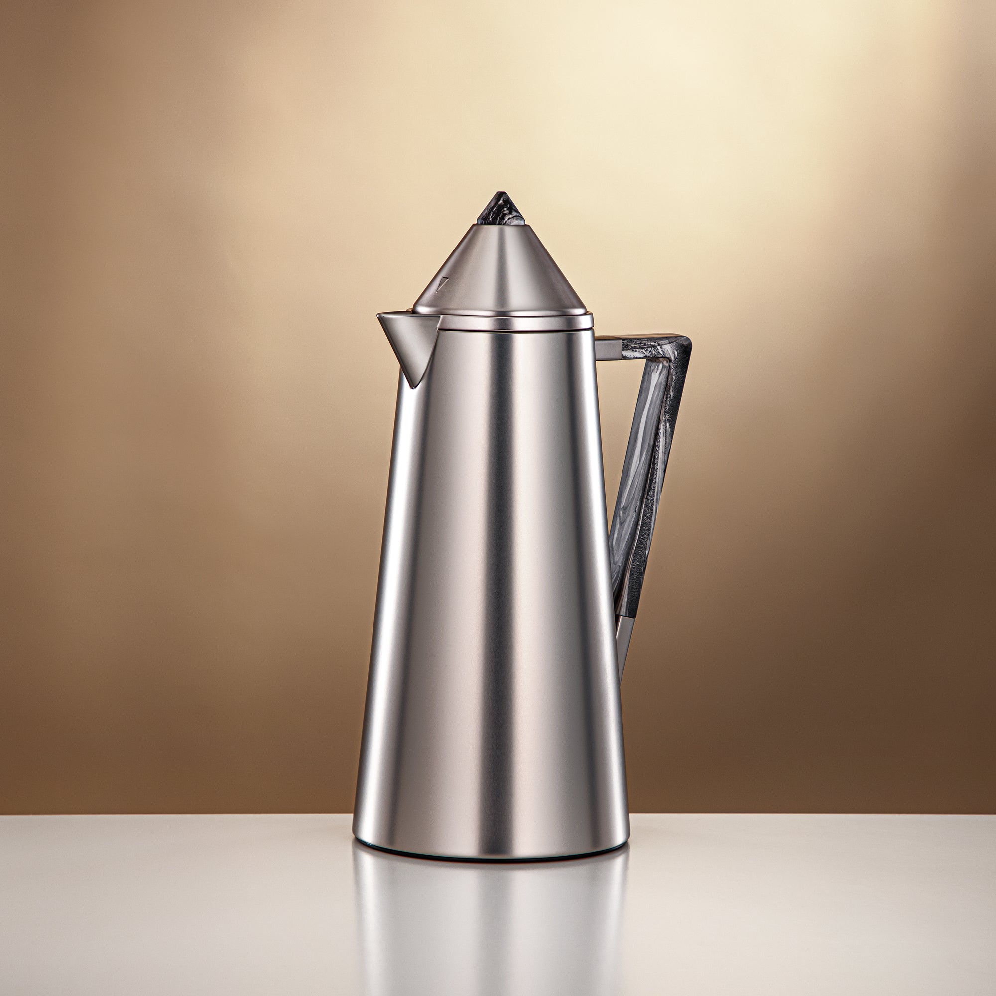 Almarjan Vacuum flask 0.7L + 1.0L Matt nickle & marble (FG818-070/100 MNI/BM)