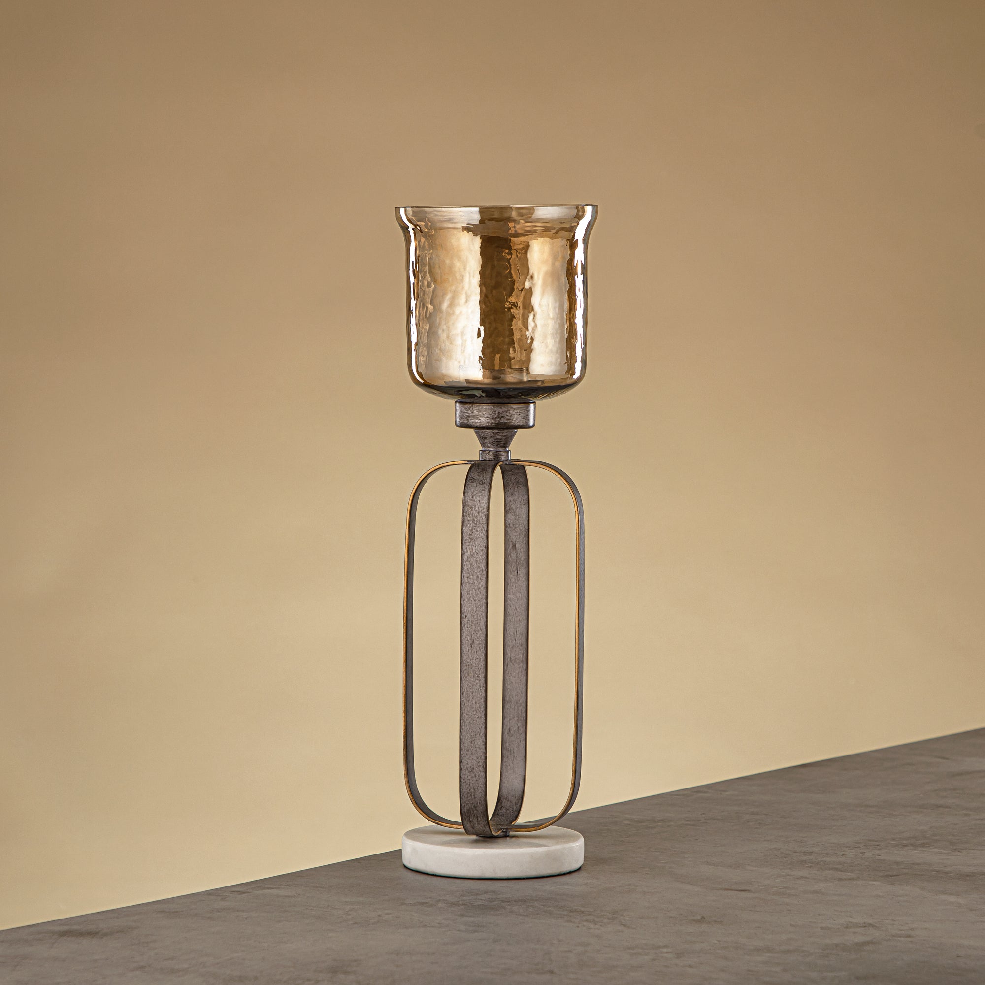 حامل شموع المرجان 37 سم فضي