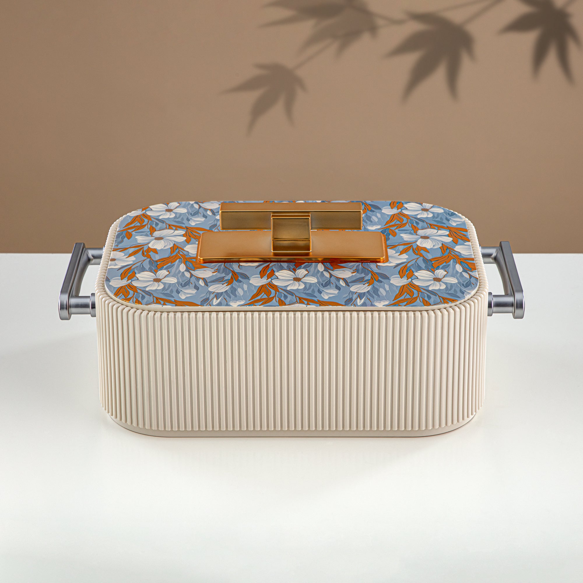 حرارات المرجان ABS، 4000 مل، بيج مزهر وذهب مطفي (HP06-400SP-AZ01G) - تقديم أنيق