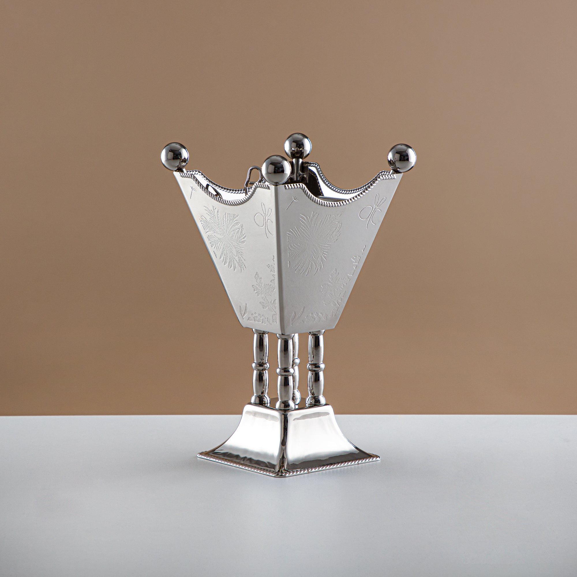 مبخرة المرجان فضي، متوسط (HT2408006) مبخرة عود