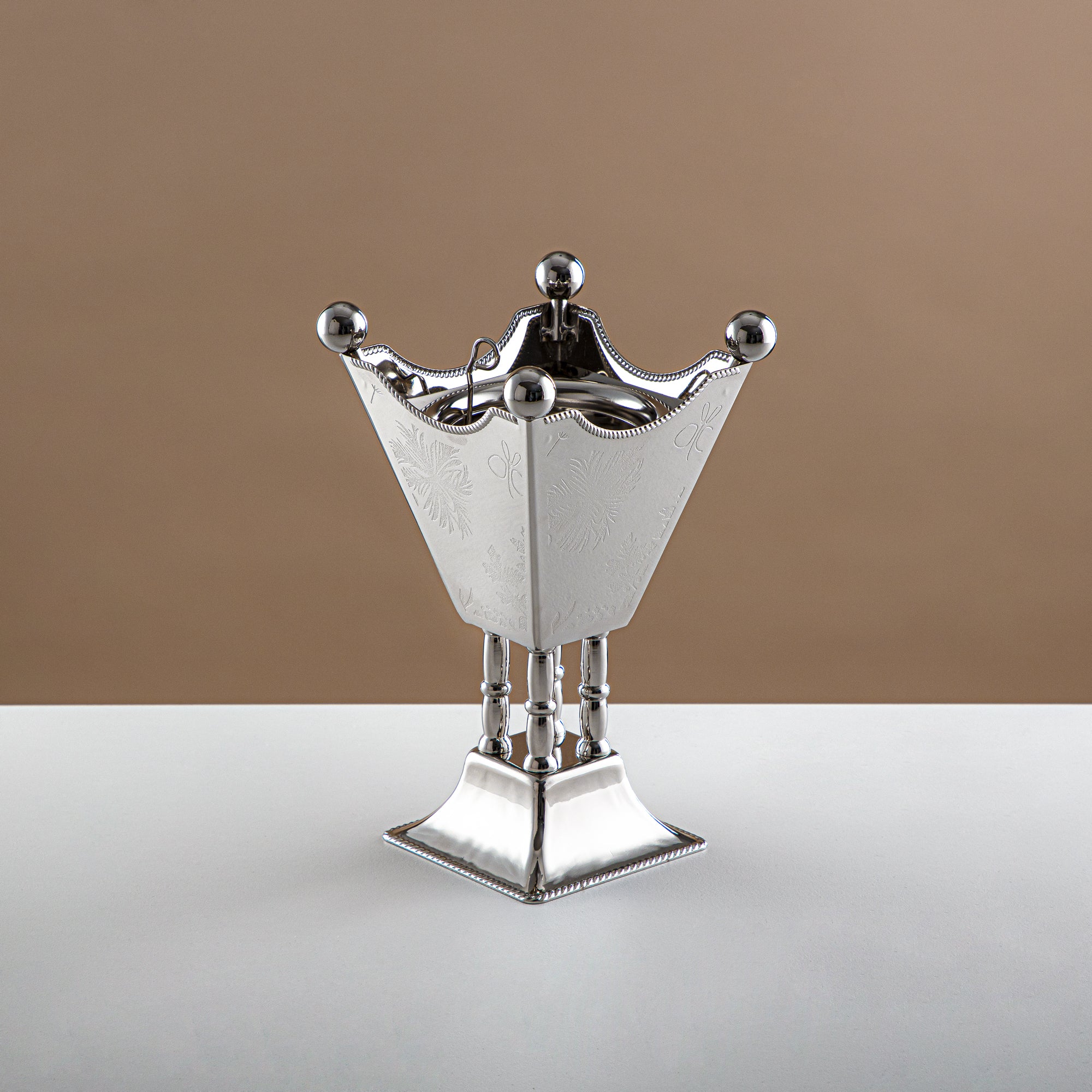 مبخرة المرجان فضي، متوسط (HT2408006) مبخرة عود