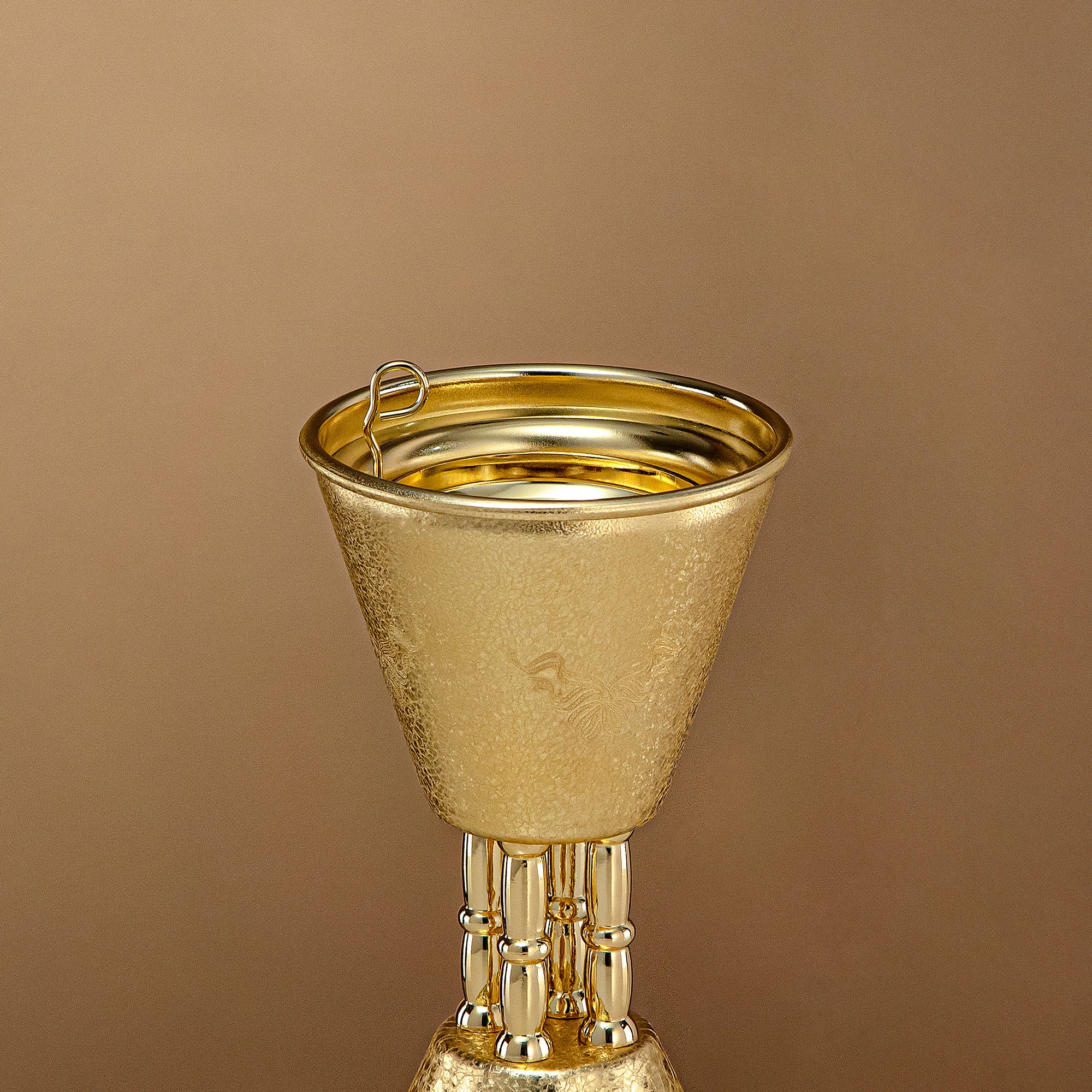 Almarjan Incense Burner Copper Crackle 18cm