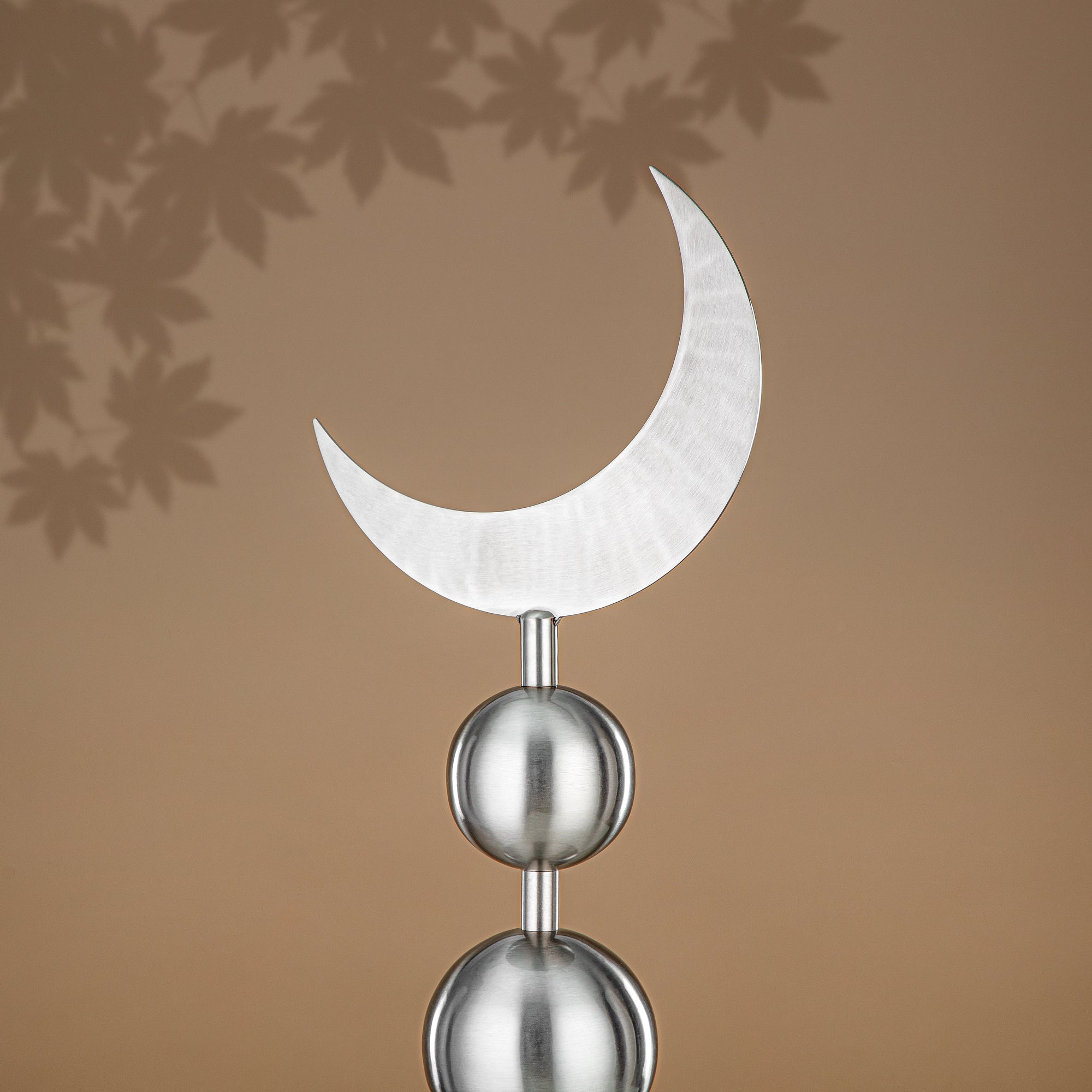 زينة طاولة المرجان ستانلس ستيل، 59 سم، فضي مطفي (MD-3008) - زينة رمضان