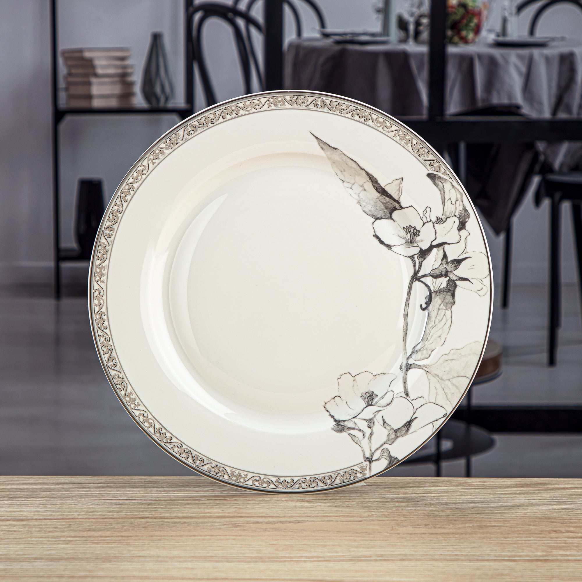 طقم اطباق عشاء بورسلين من المرجان 10.5 إنش 6 قطع - 8588