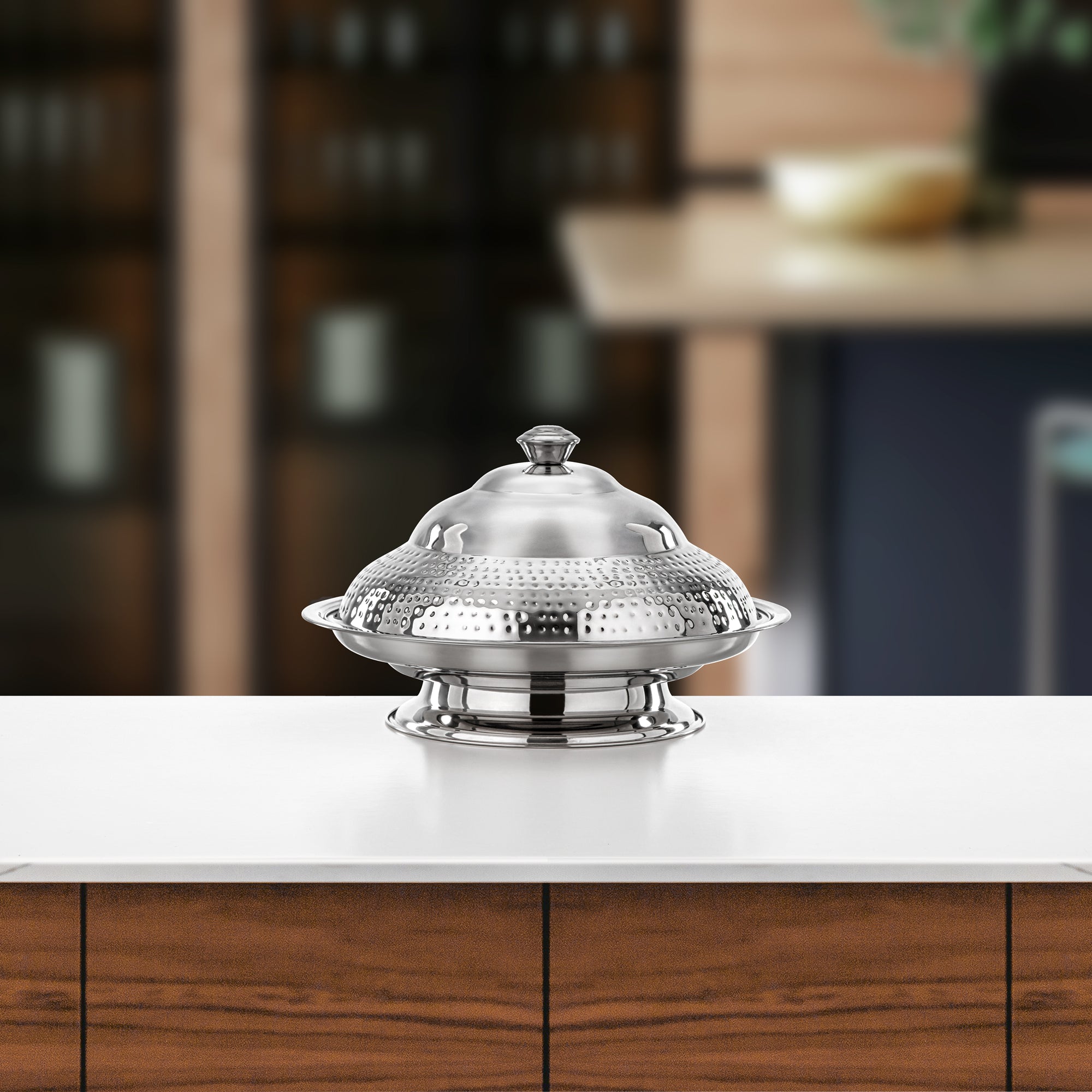 Almarjan Koozy Tray 35 cm Silver (H25M20)