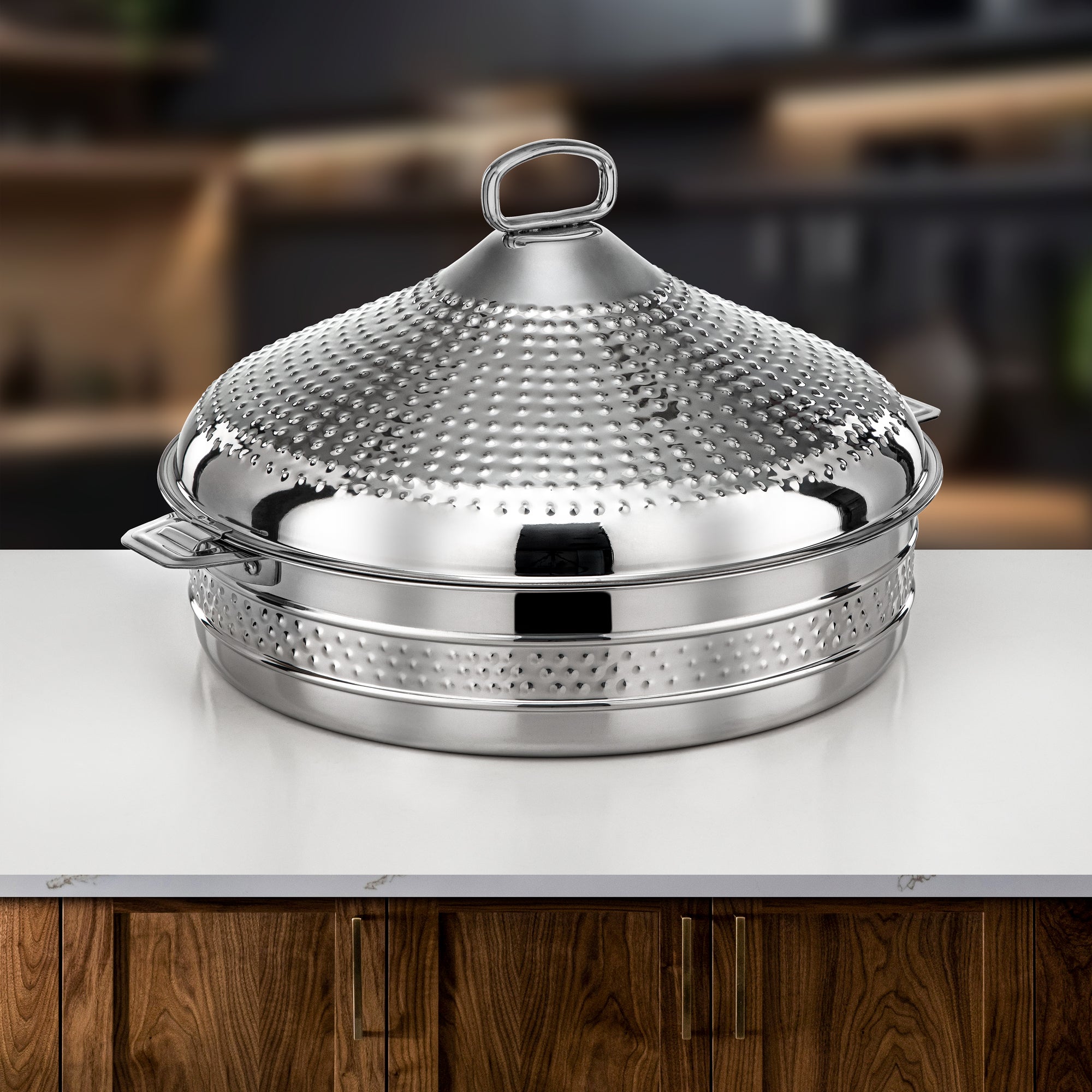 Almarjan Hot Pot Stainless Steel 40cm Silver – Abeer