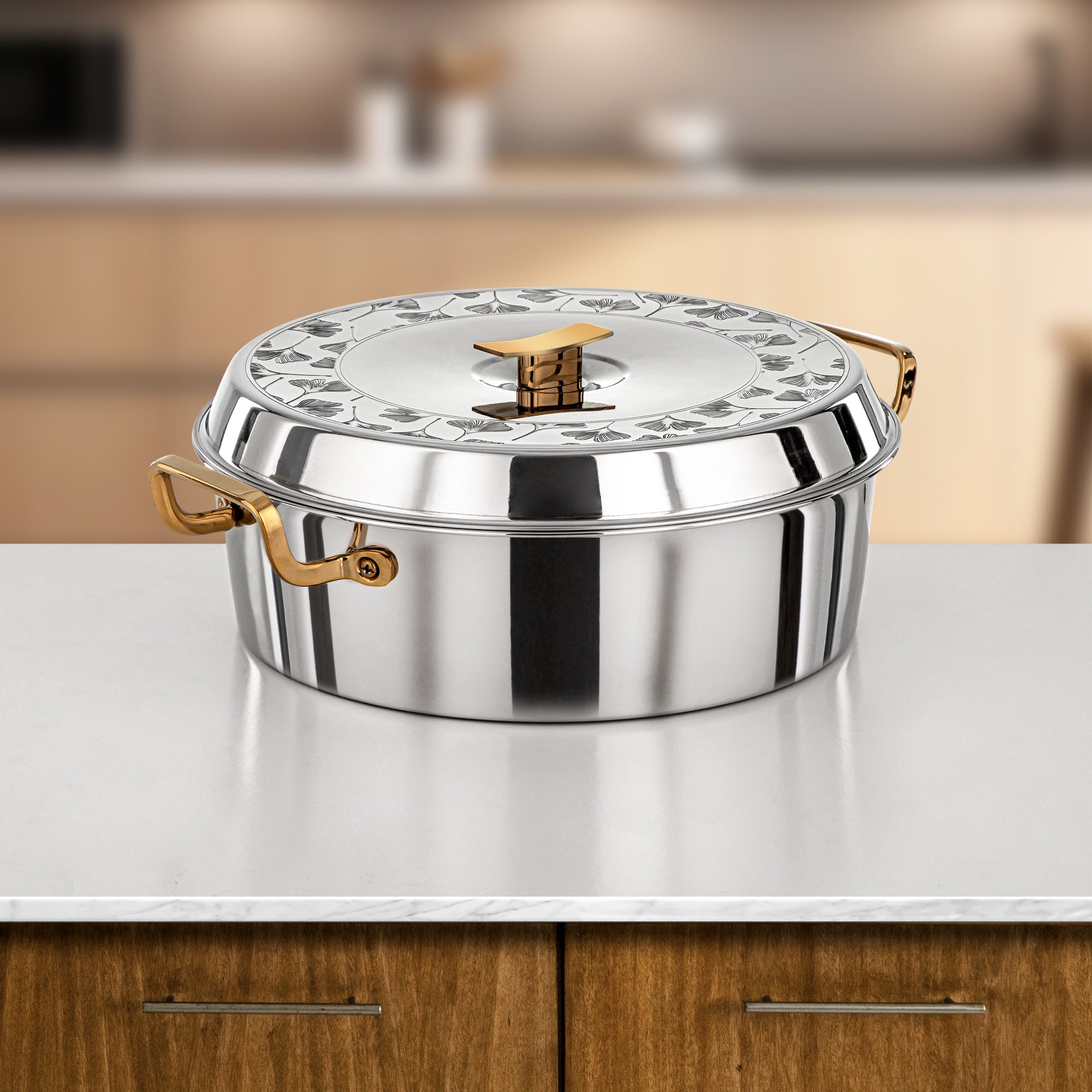 المرجان بدر حرارات 30 سم فضي وذهبي