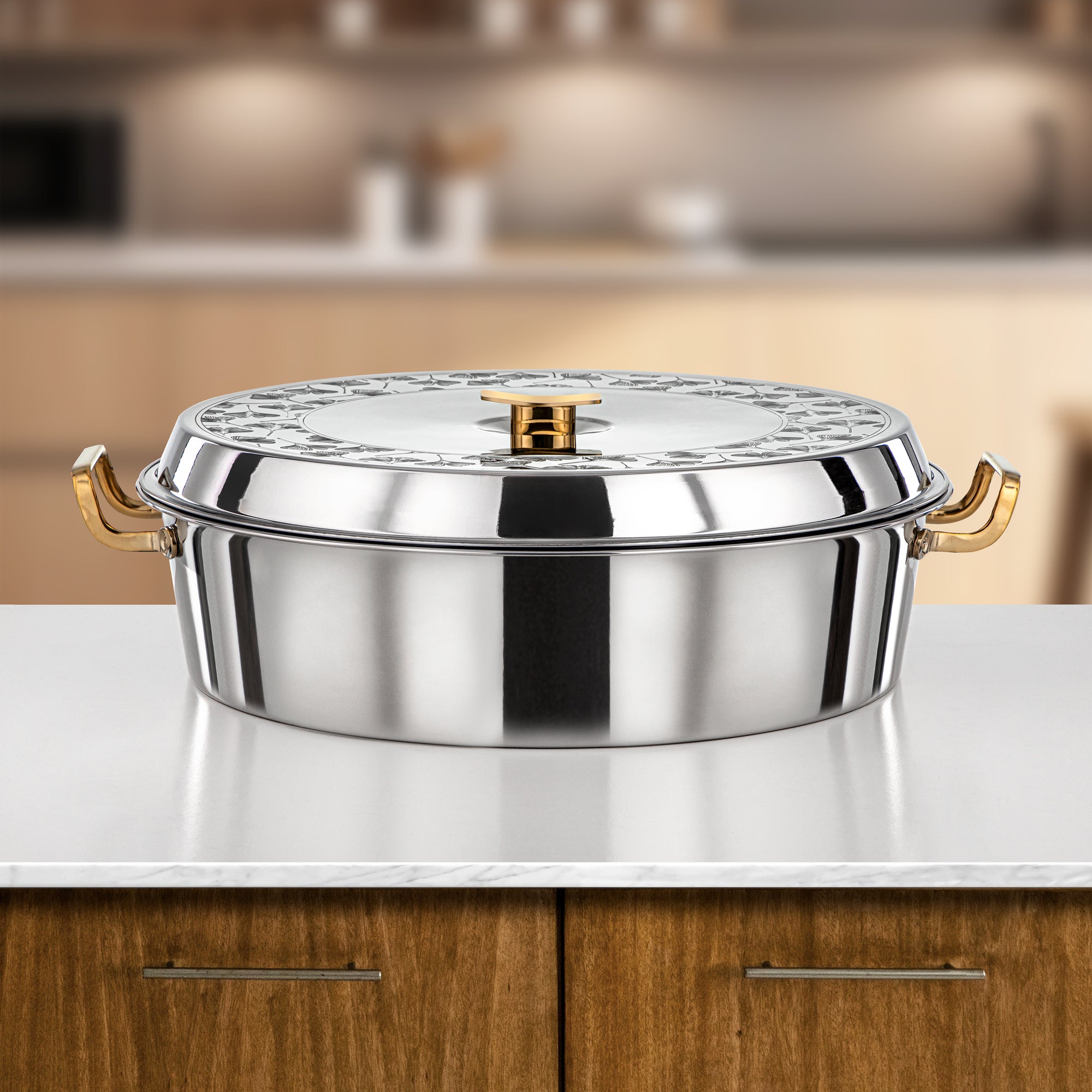 المرجان بدر حرارات 40 سم فضي وذهبي