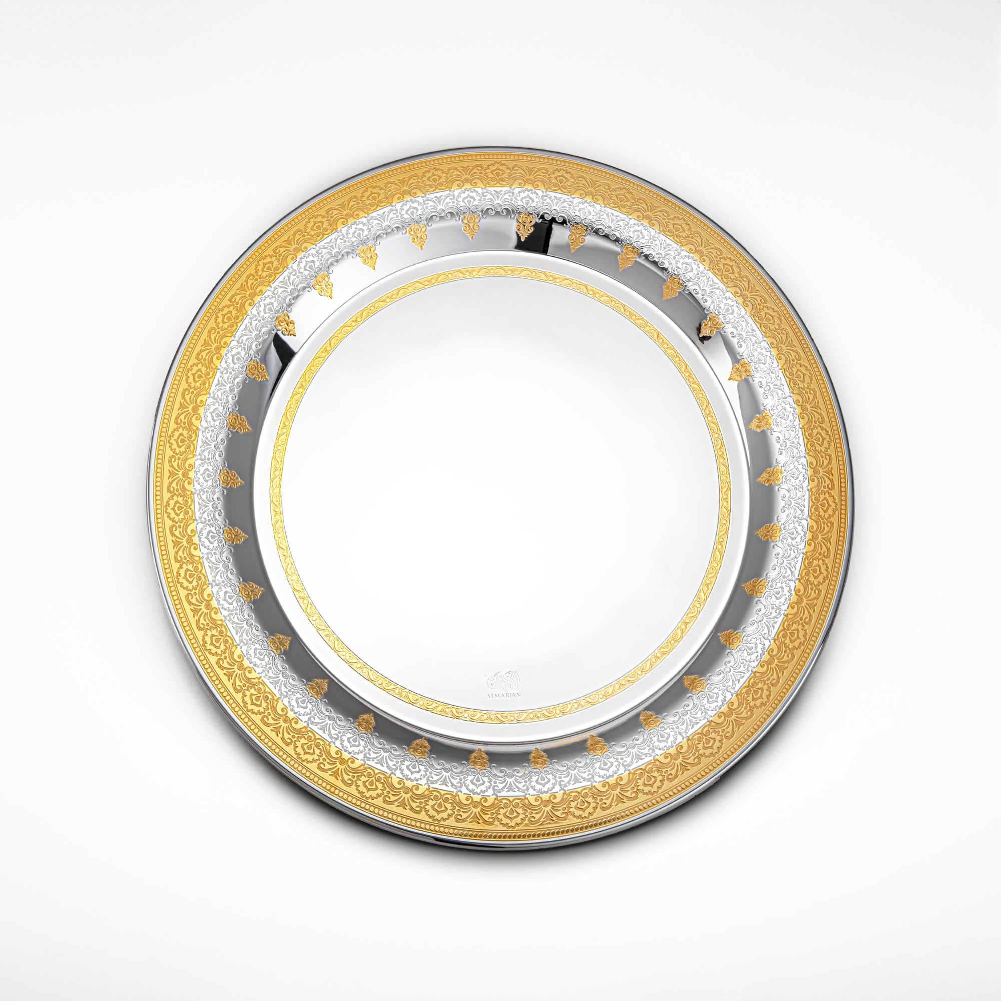 المرجان طقم كيك تيريزا 14 قطعة ستانلس ستيل ستيل فضي وذهبي - STS2051225