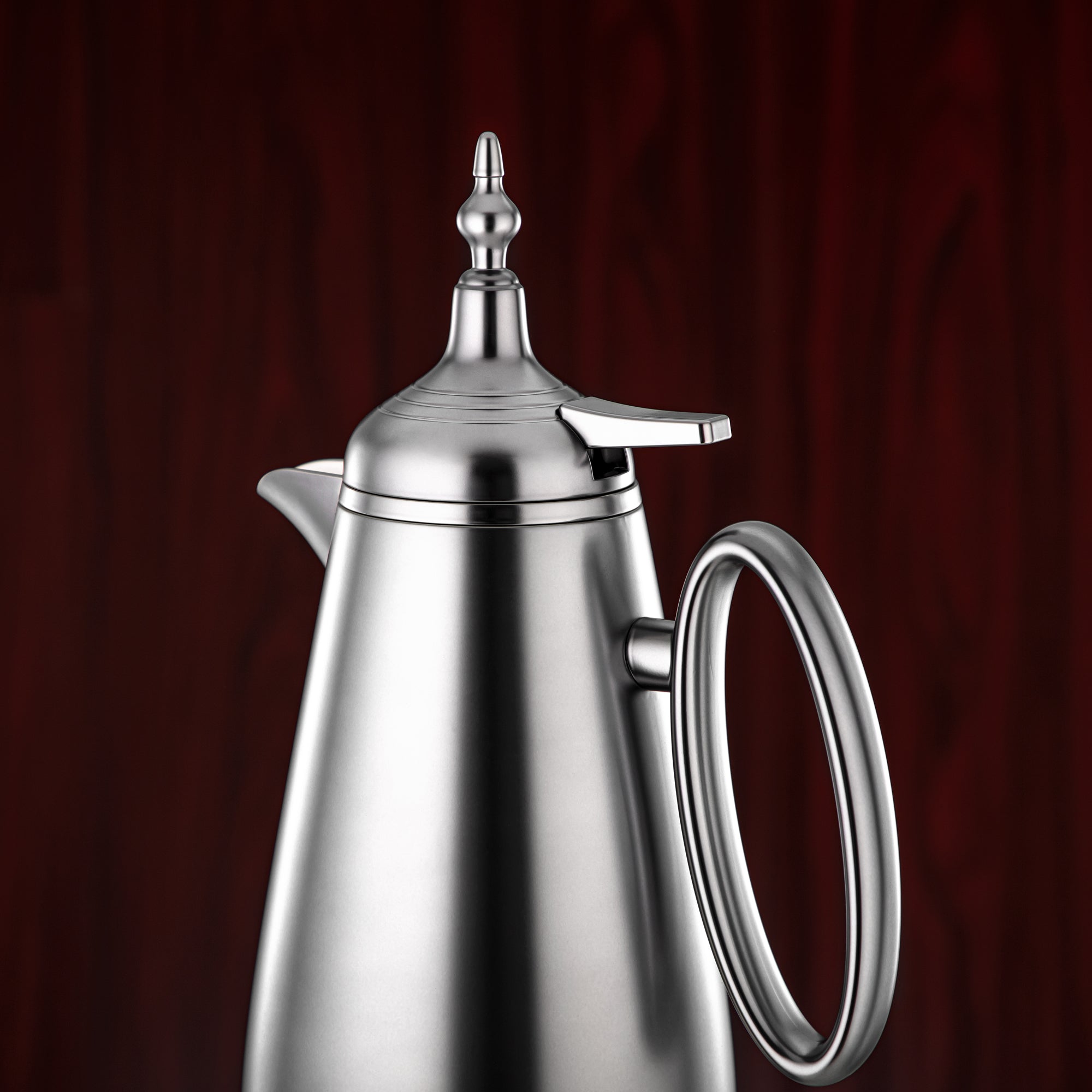 ألمرجان طقم ترامس زر ضغط ABS فضي غير لامع 0.7 لتر + 1 لتر (UOP-A0700/B1000E23) - كلاسيكي ترمس