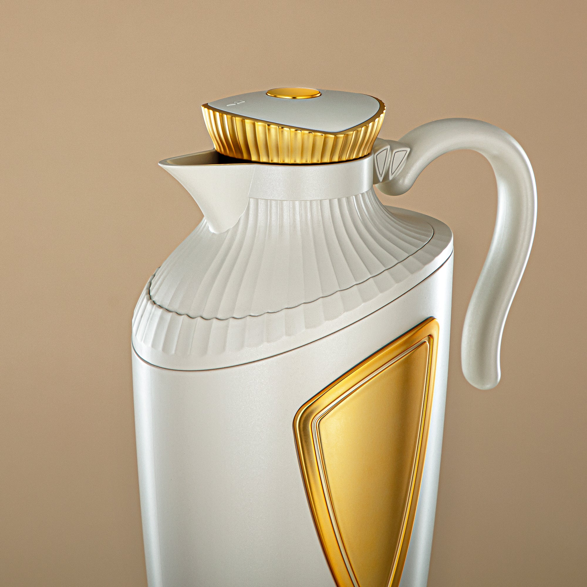 المرجان طقم ترامس قطعتان مطفي أبيض وذهبي - UWP-0700/1000 Q330YZE22