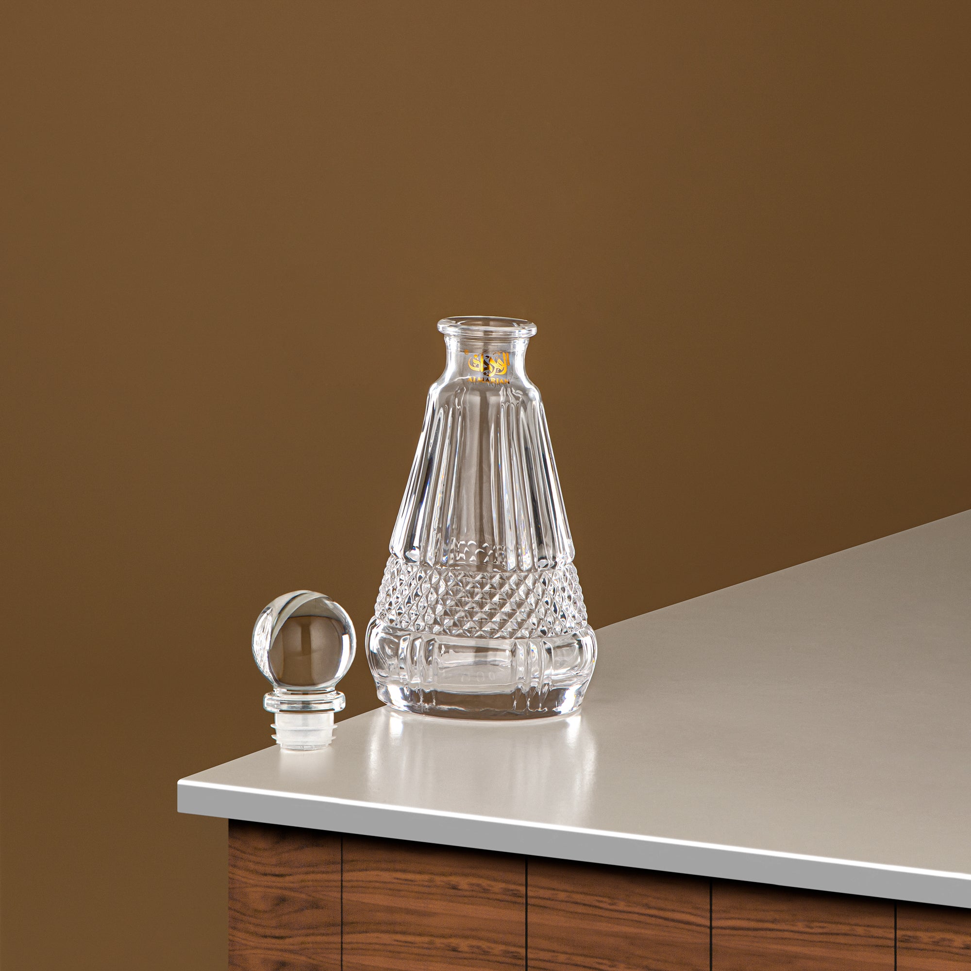 زجاجة عطر المرجان 200 مل (VR-D41-5-Clear) - زجاج بمقبض بجعة | مجموعة البجعة