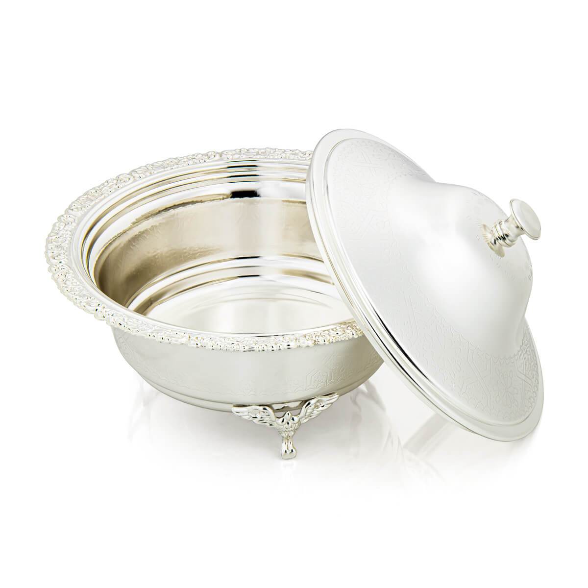 Shop ALMARJAN 22 CM Date Bowl With Cover Silver at Almarjanstore.com - UAE