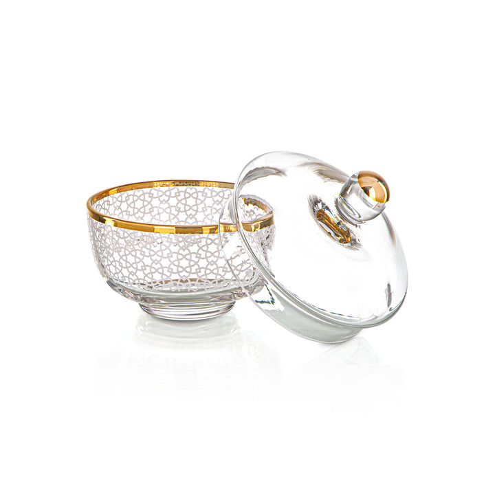 Almarjan 9.5 CM Glass Sugar Bowl - 0137T-HEX