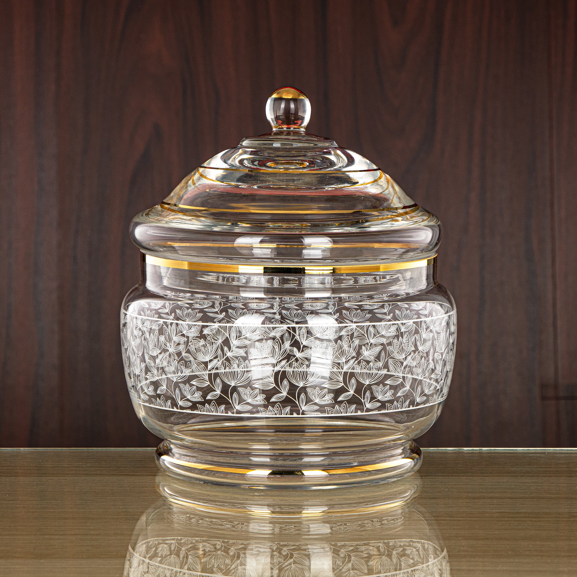 Almarjan 1500 ML Glass Candy Bowl - 0138T-SYE