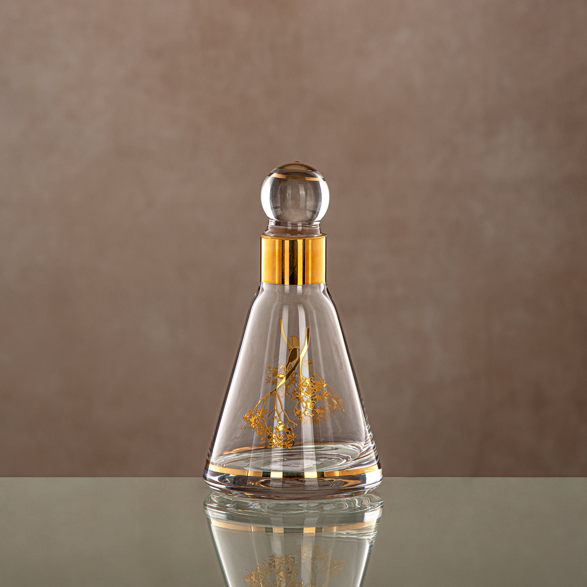 زجاجة عطر المرجان شفافة وذهبية 14 تولة (0864P-XQZT-GLD) التجمعات، المناسبات الخاصة، رمضان، العيد