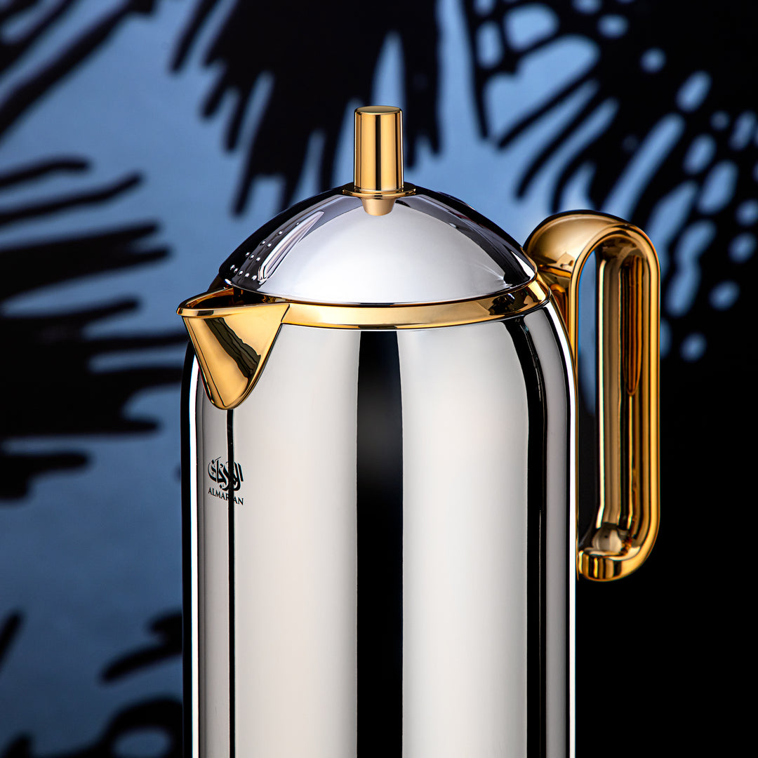 Almarjan 0.65 Liter Vacuum Flask Silver & Gold - CHA-065SG