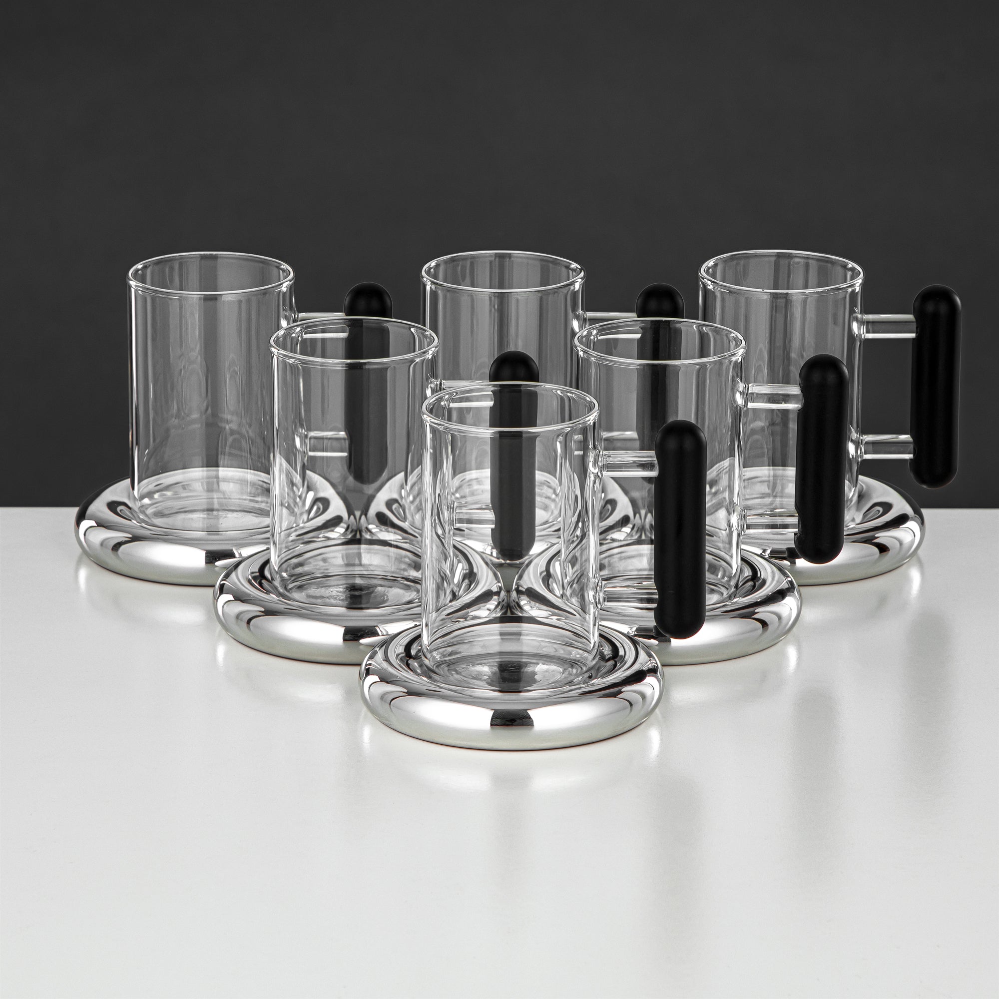 طقم ترامس المرجان 21 قطعة فضي بمقبض وغطاء أسود 1L + 1L (FG211-21 MC/TM) – تقديم متكامل | رمضان و التجمعات