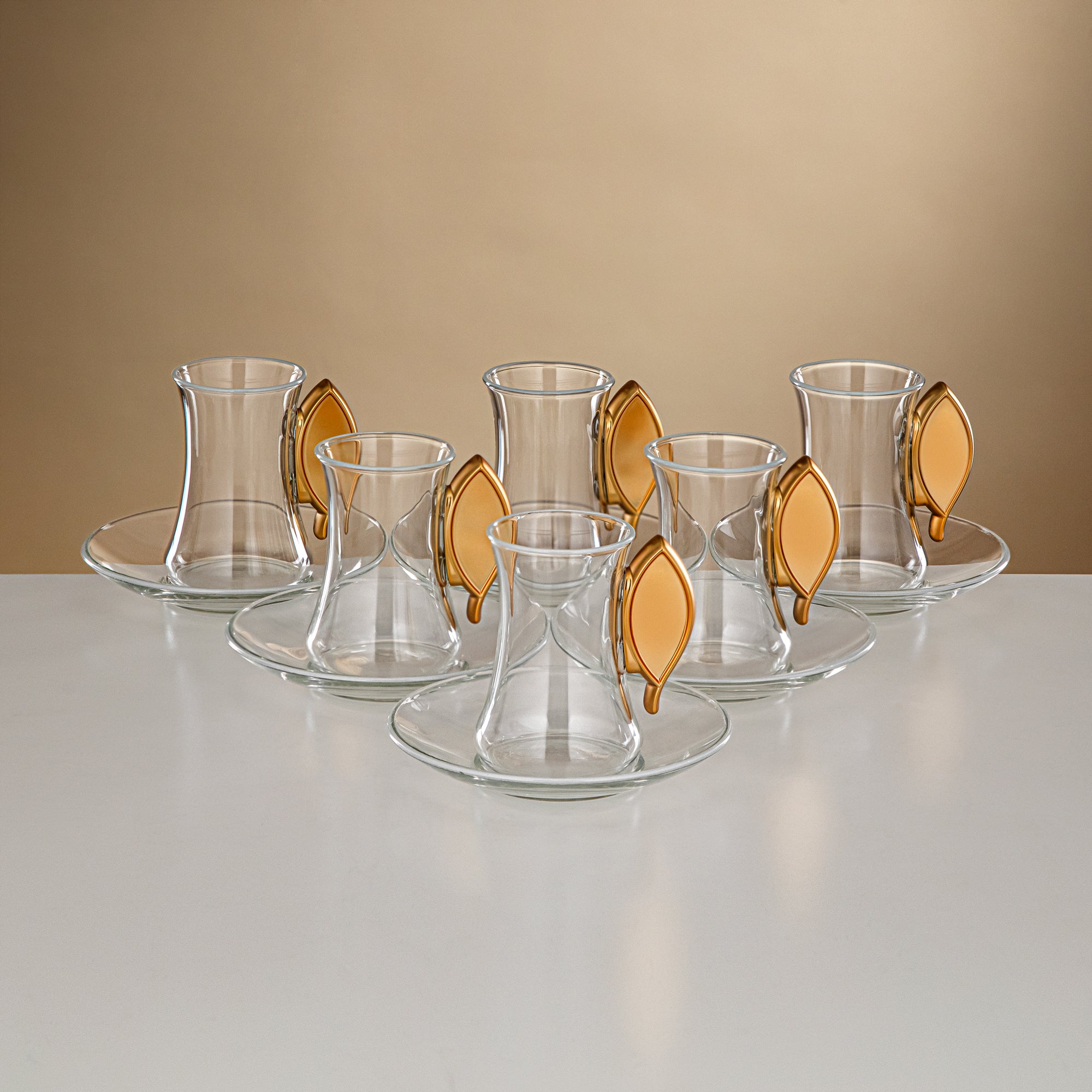 Almarjan Serving Set 24-Piece Matt Ivory & Gold