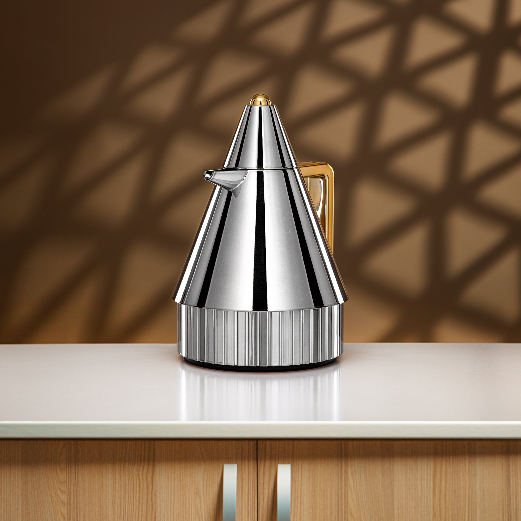 Almarjan Vacuum Flask Set 1L + 1L Silver & Gold