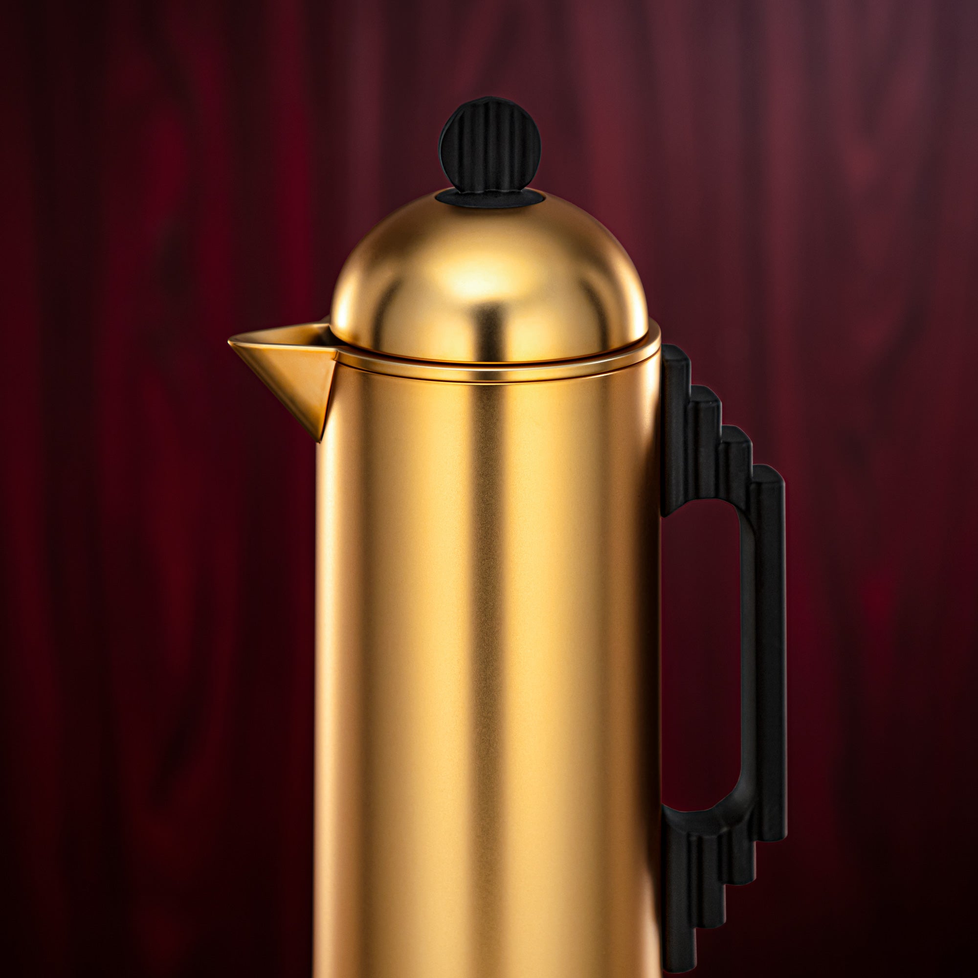 Almarjan Vacuum Flask Set 0.7L & 1L Matte Gold & Black