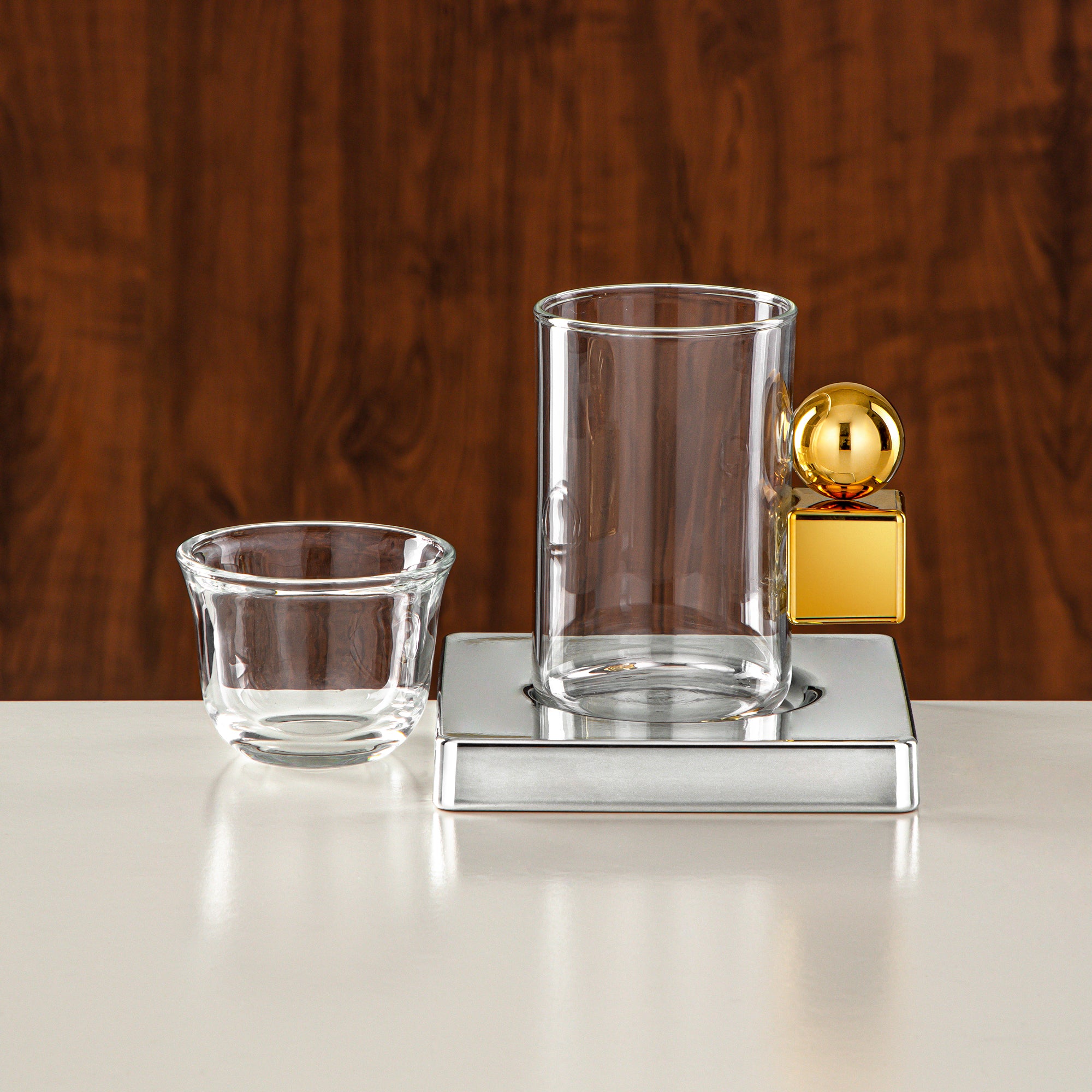 Almarjan Tea Set 18 Pieces Silver & Gold