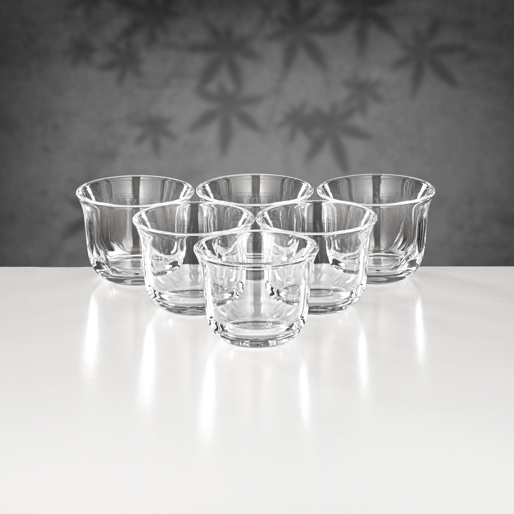 Almarjan 21 Pieces Tea & Coffee Set, Gun Black & Travertine Marble