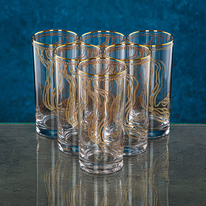 Combi 6 Pieces Glass Water Cup Set - G1087/1Z-25/1