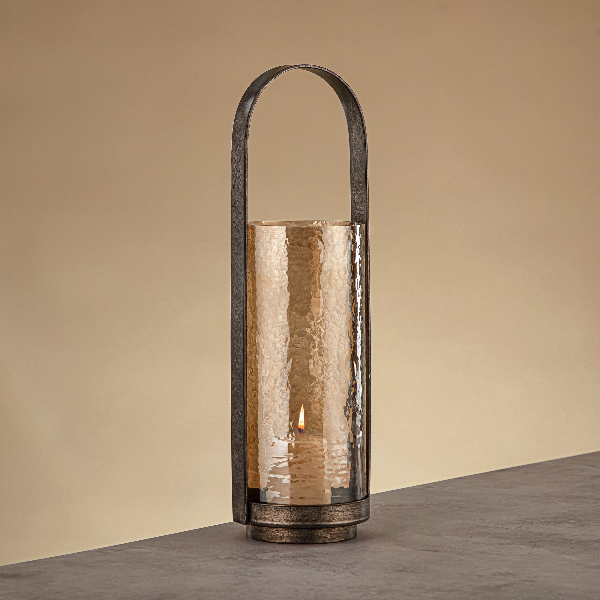 فانوس المرجان هوريكان ٤٢ سم فضي عتيق