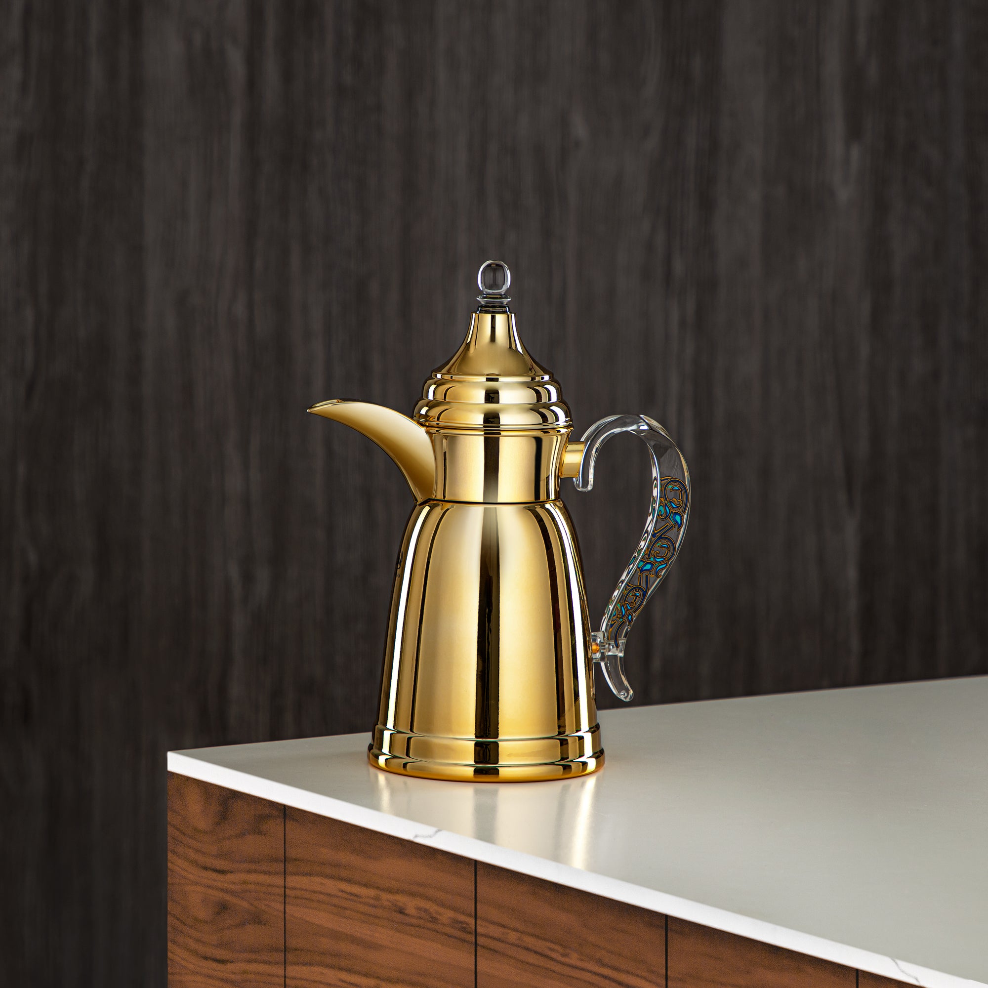 المرجان 350 مل جدار مزدوج من ستانلس ستيل ذهبية - SM-2E02-035 G/BLU