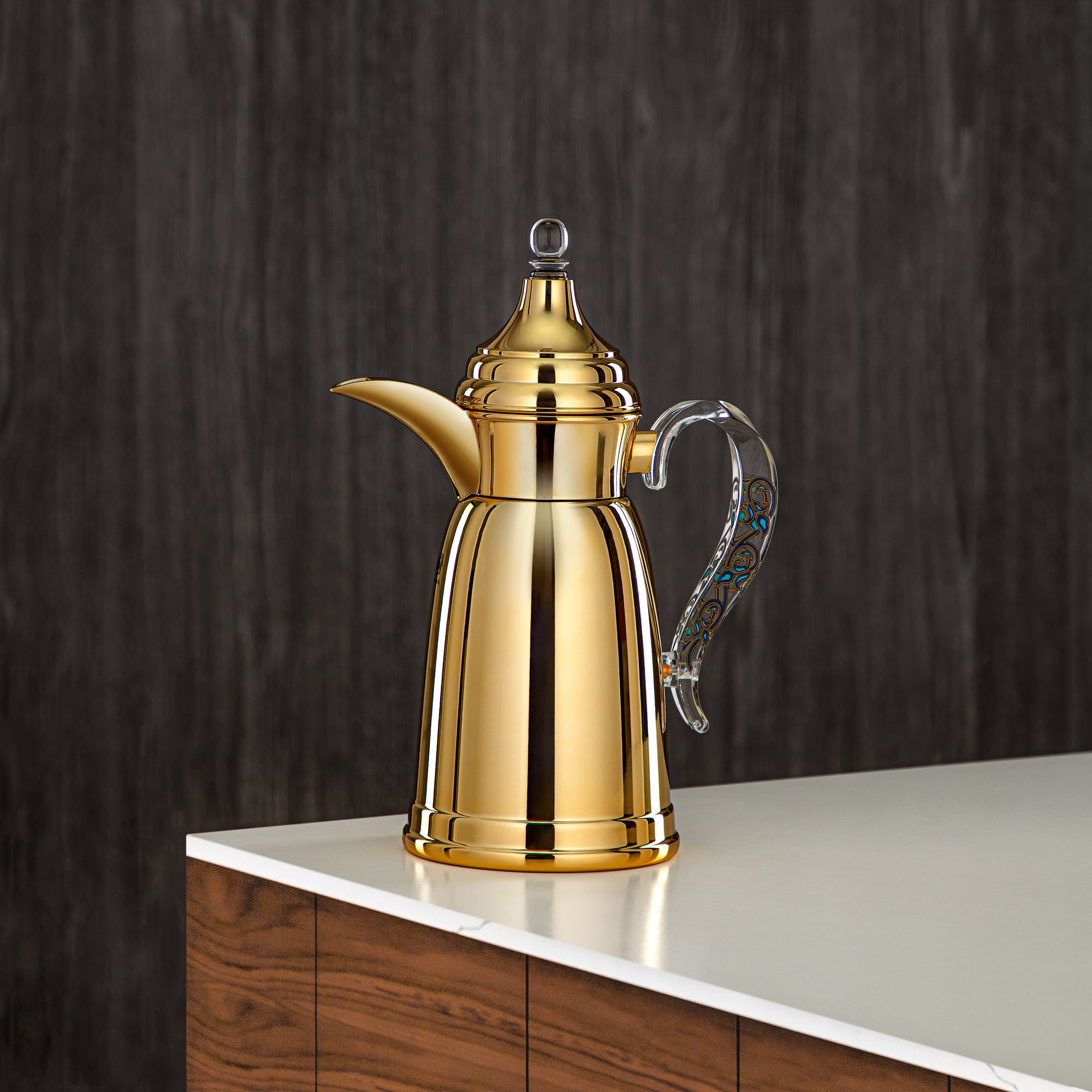 المرقجان 600 مل جدار مزدوج من ستانلس ستيل ذهبية - SM-2E02-060 G/BLU