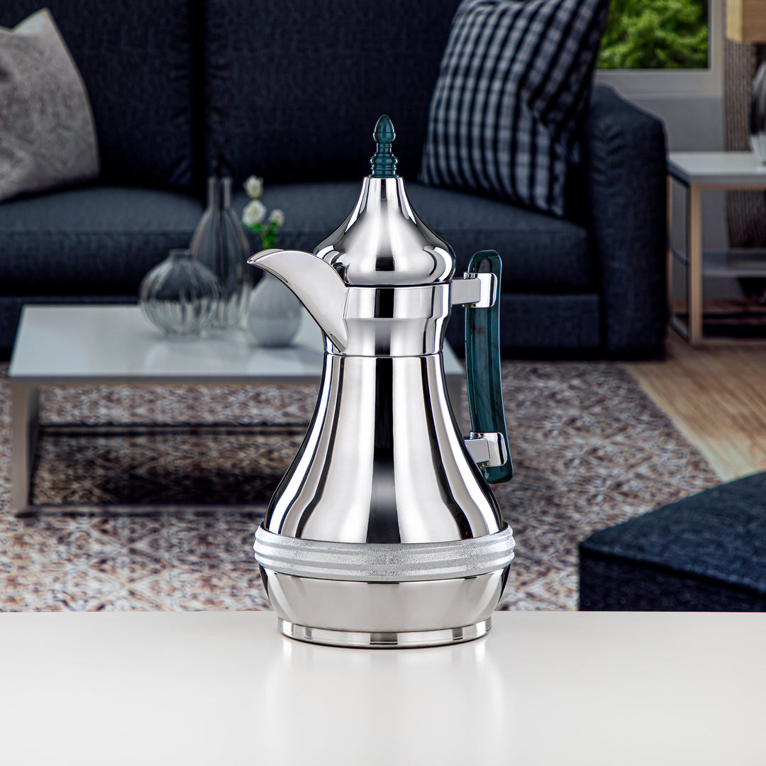 Almarjan 1 Liter Stainless Steel Vacuum Dallah Silver - SND-100CR-GBLM