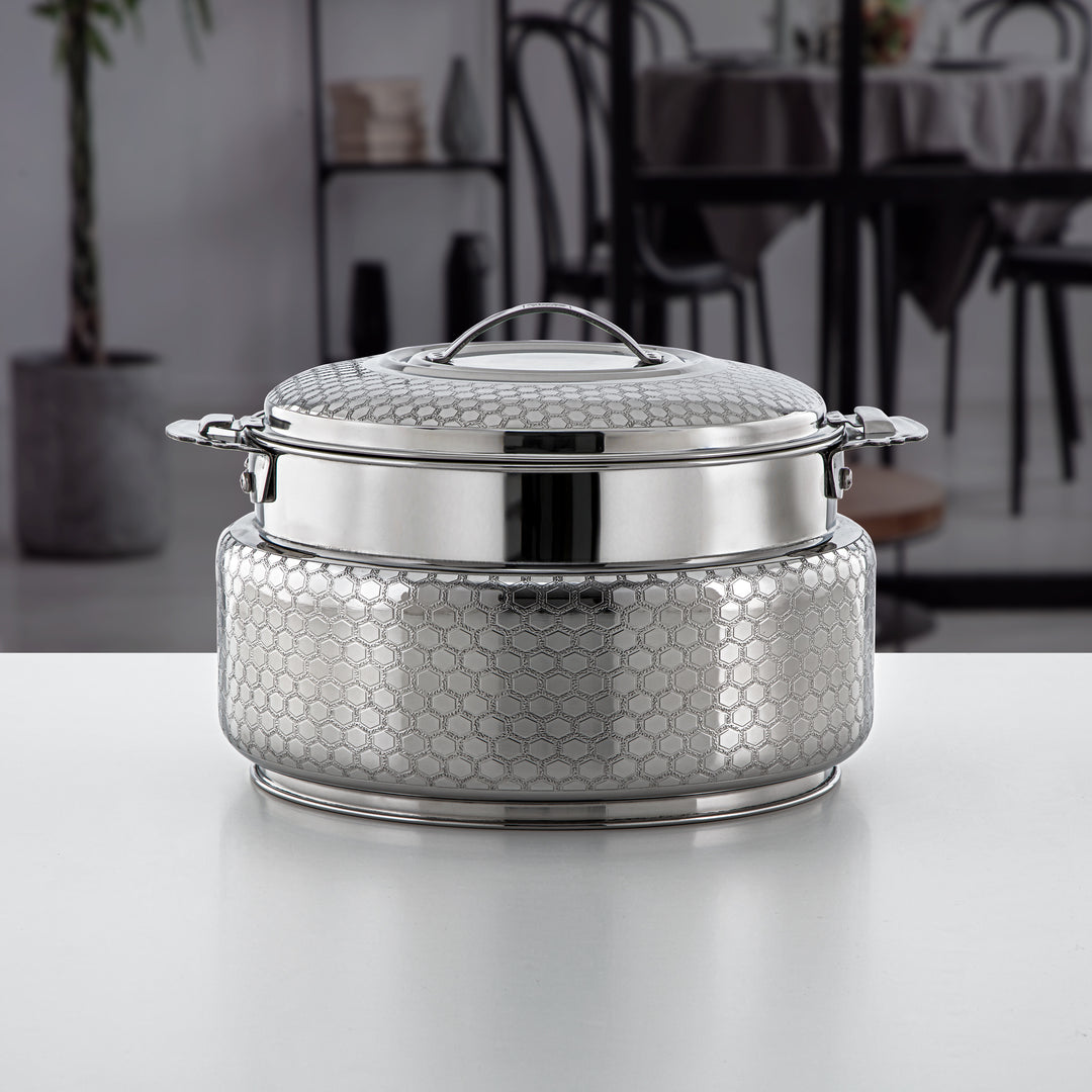 Almarjan 3 Pieces Darin Collection Stainless Steel Hot Pot Silver - H24E21