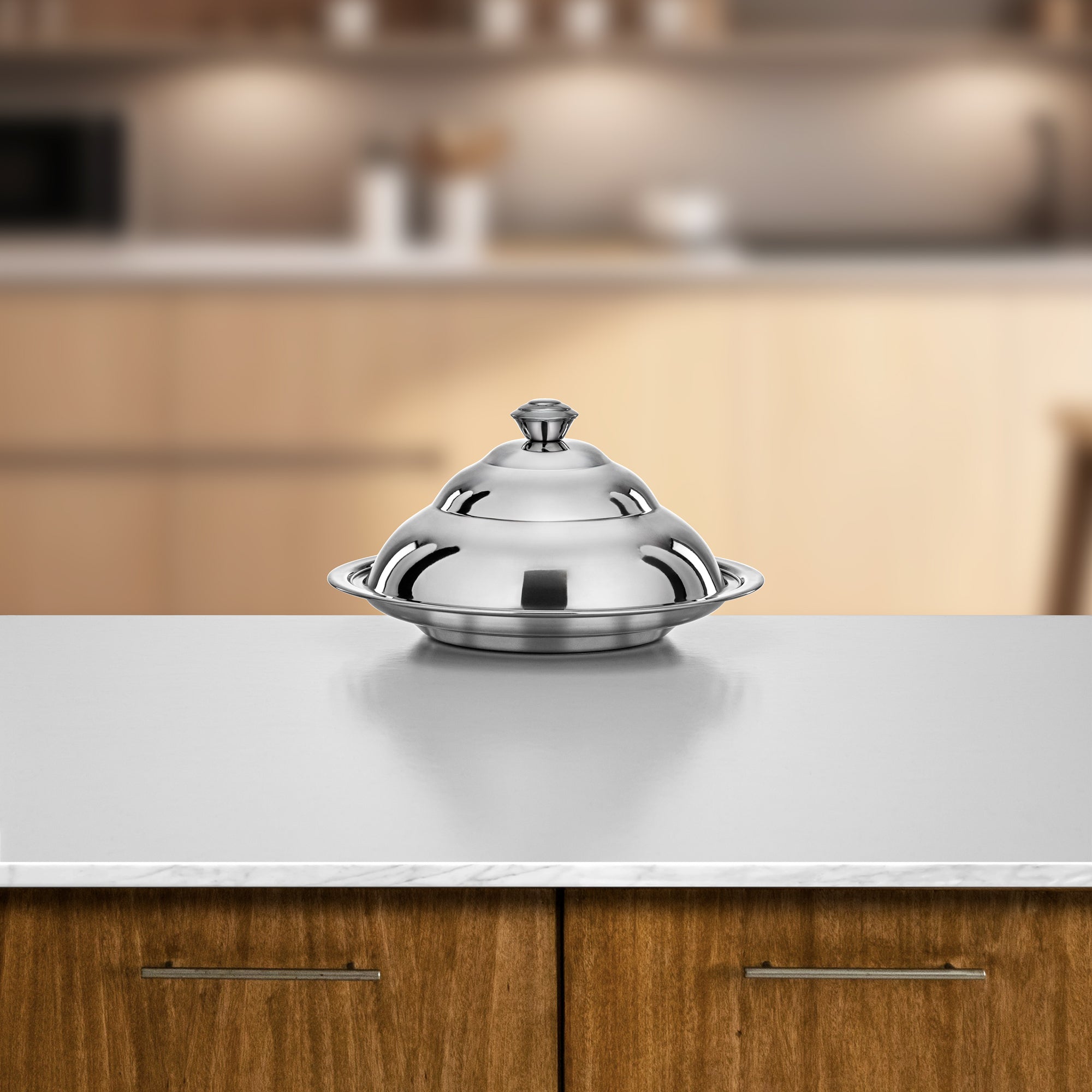 صينية المرجان كوزي ستانلس ستيل فضي 30 سم (STS0293614)