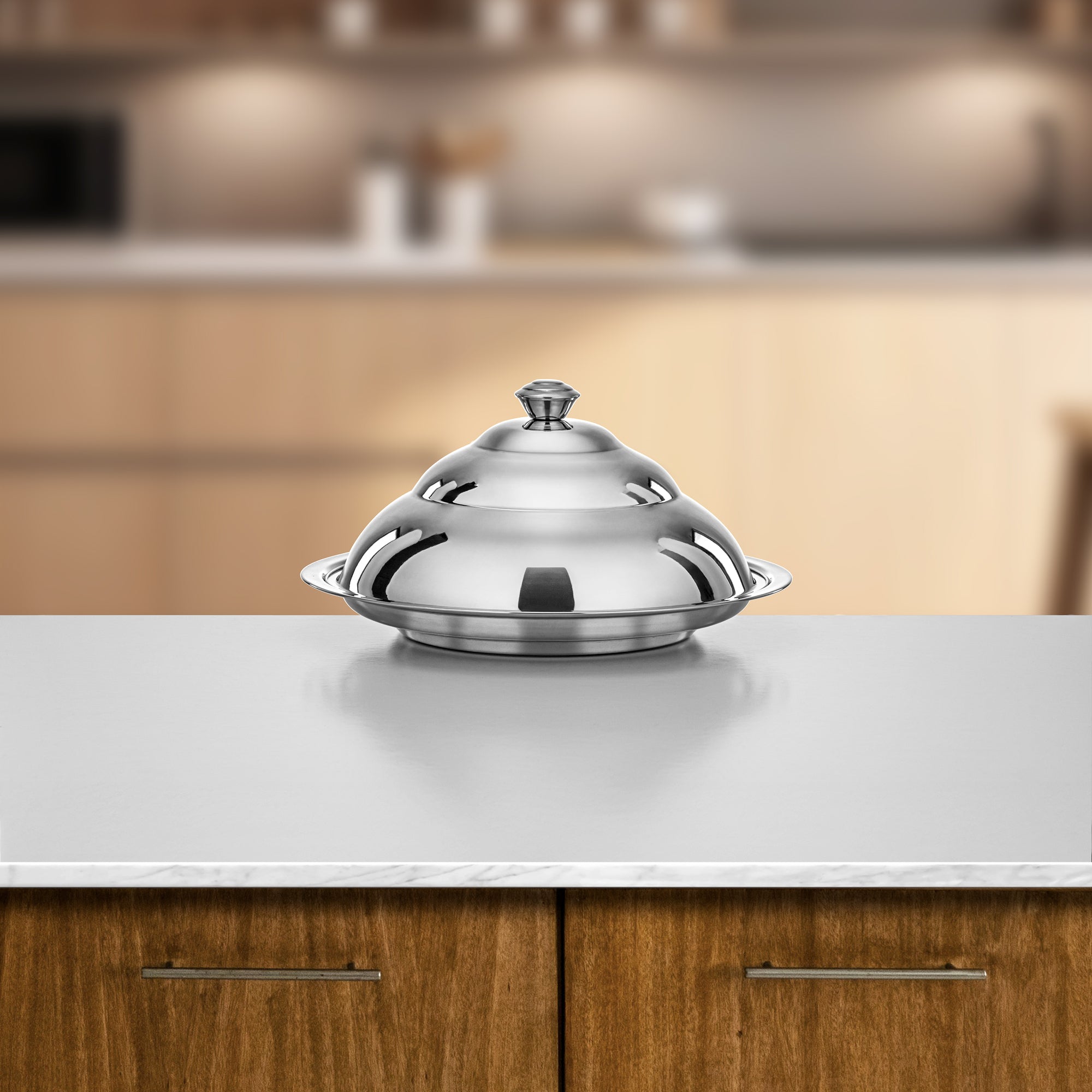 صينية المرجان كوزي ستانلس ستيل فضي 35 سم (STS0293615)