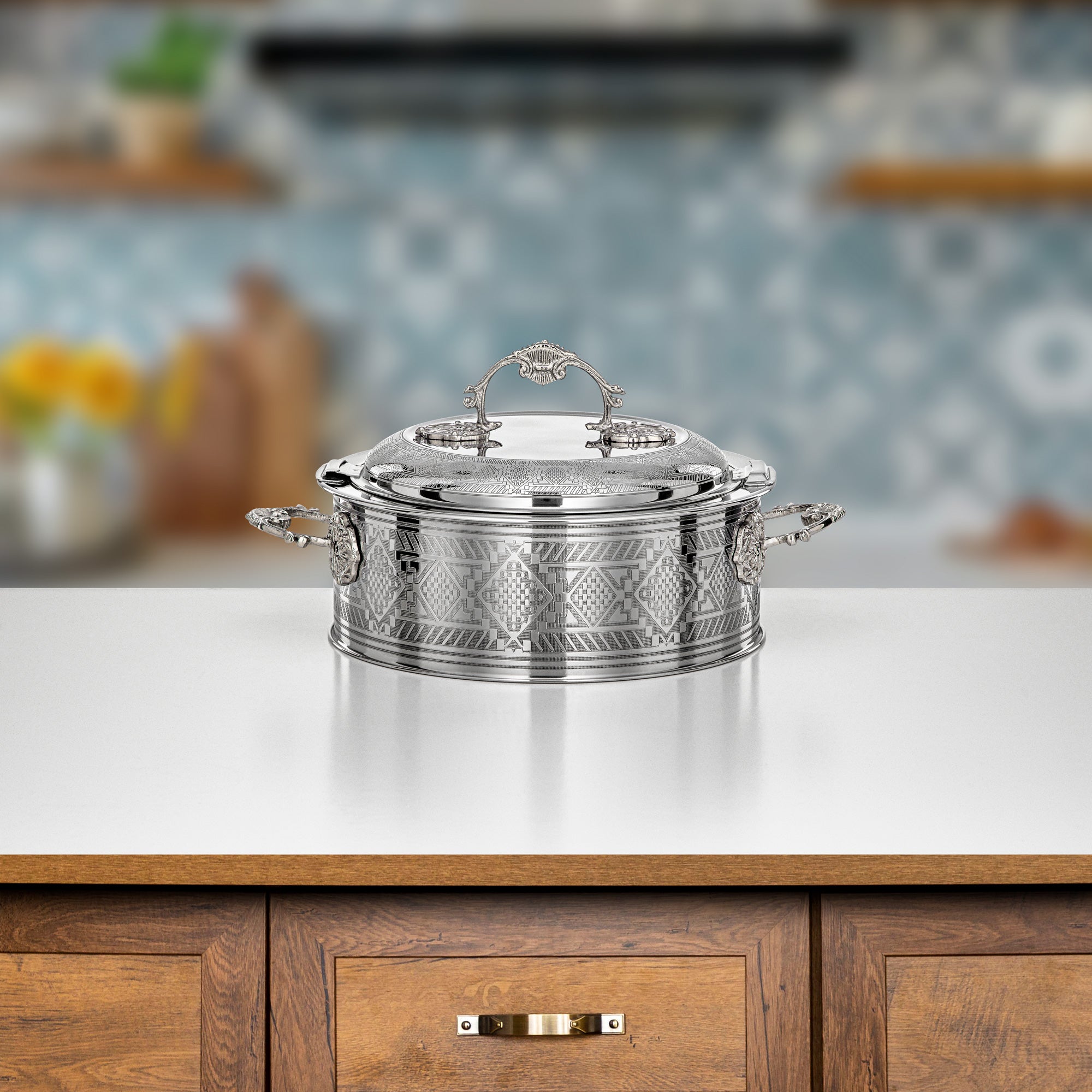 Almarjan Hot Pot 25cm Silver – Areej Collection