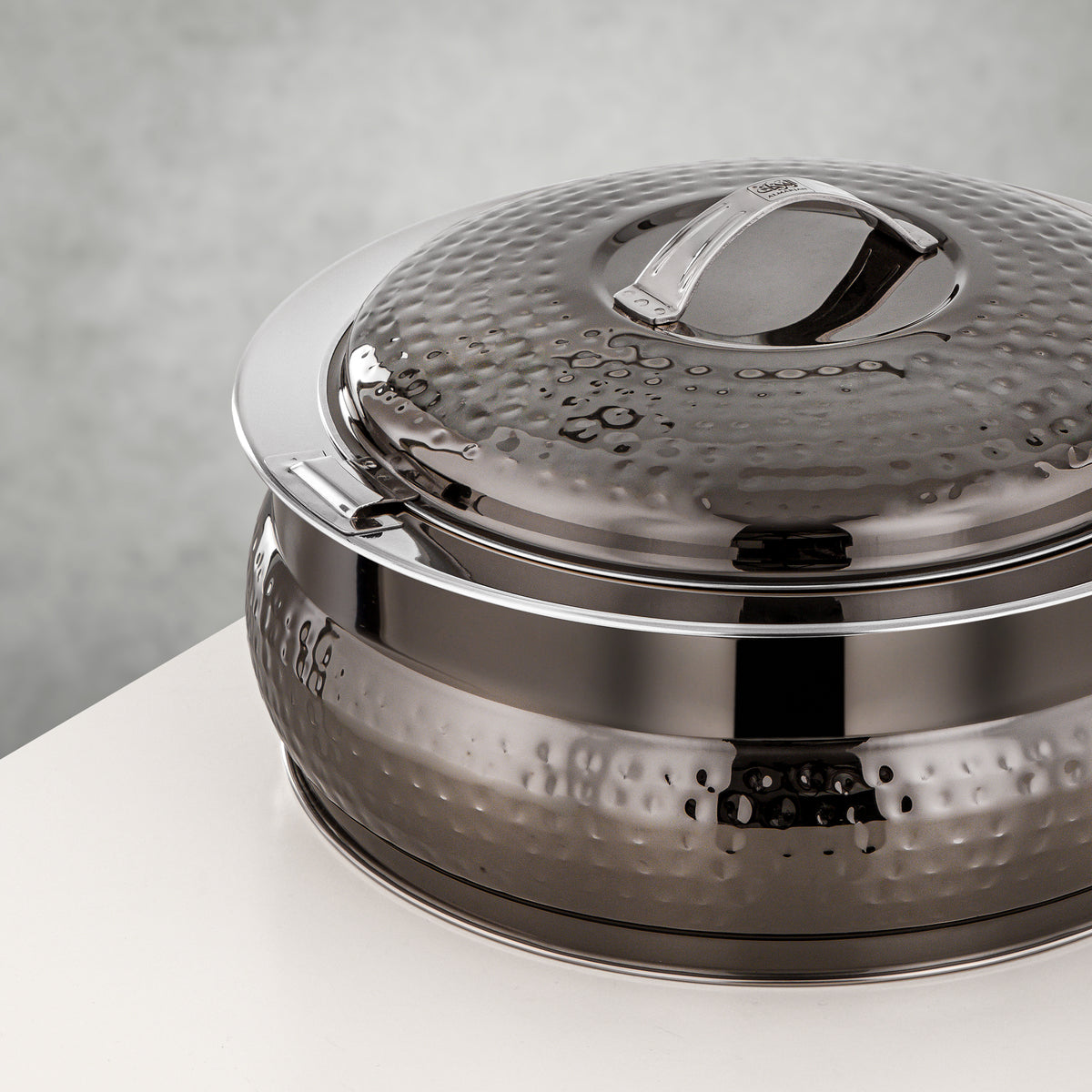 Almarjan 3 Pieces Shamsa Hot Pot Set, Gun Black