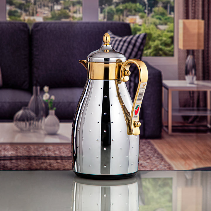 Almarjan 2 Pieces Vacuum Flask Set Silver & Gold - VAF0010345