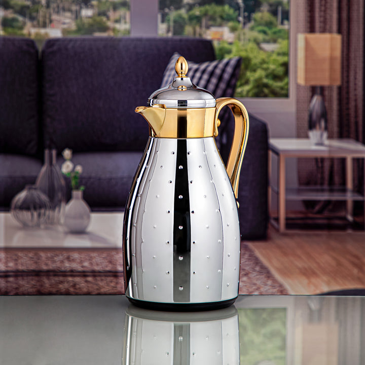 Almarjan 2 Pieces Vacuum Flask Set Silver & Gold - VAF0010345