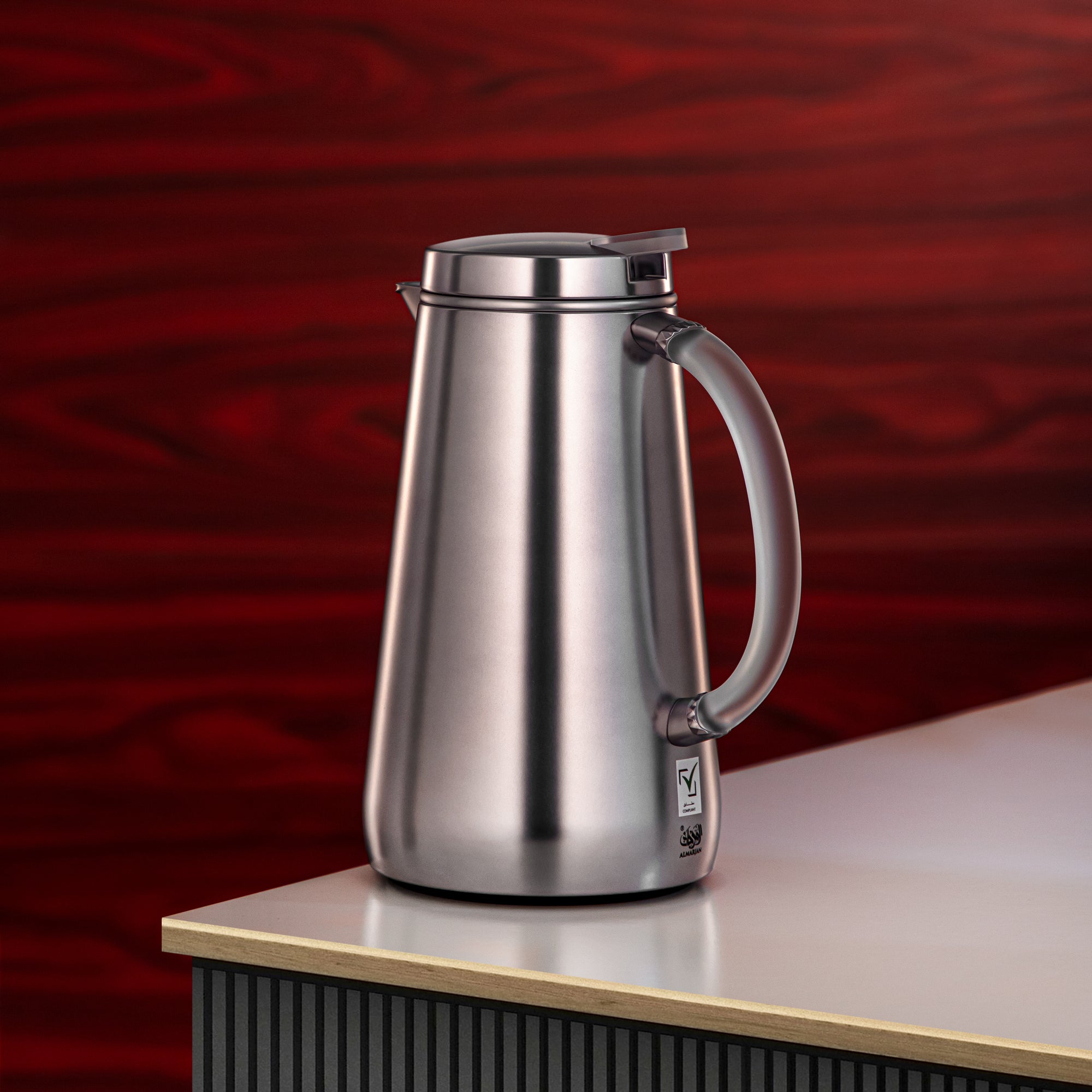 تيرمس المرجان معدن 0.7 لتر فضي مطفي مع مقبض فروست (VOP-700 E23Y15) – تقديم أنيق | رمضان و التجمعات