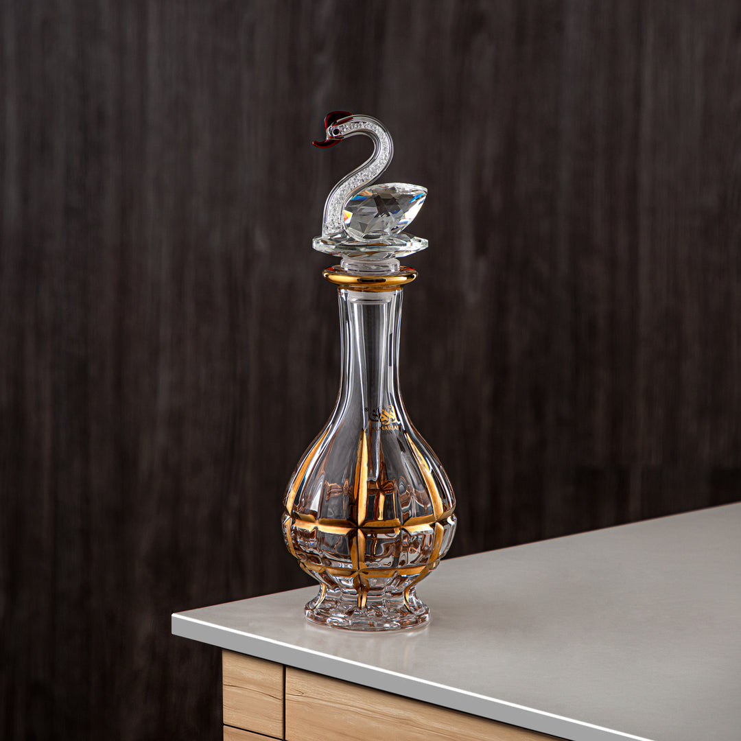 زجاجة عطر المرجان 200 مل (VR-D21-4-Golden) - زجاج بمقبض بجعة | مجموعة البجعة